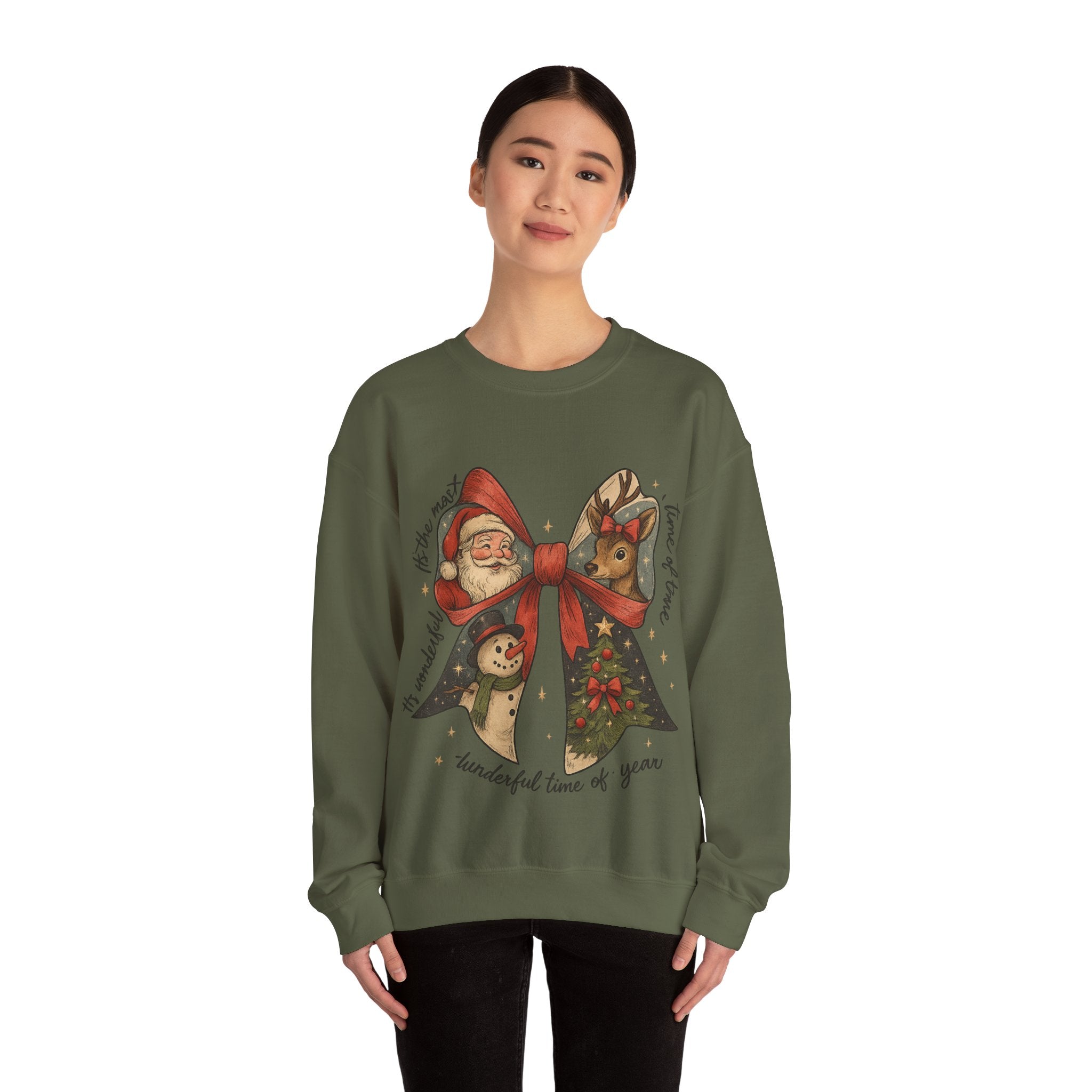 Festive Holiday Crewneck Sweatshirt – Cozy Christmas Pullover, Unisex Winter Apparel, Thoughtful Holiday Gift for Family & Friends