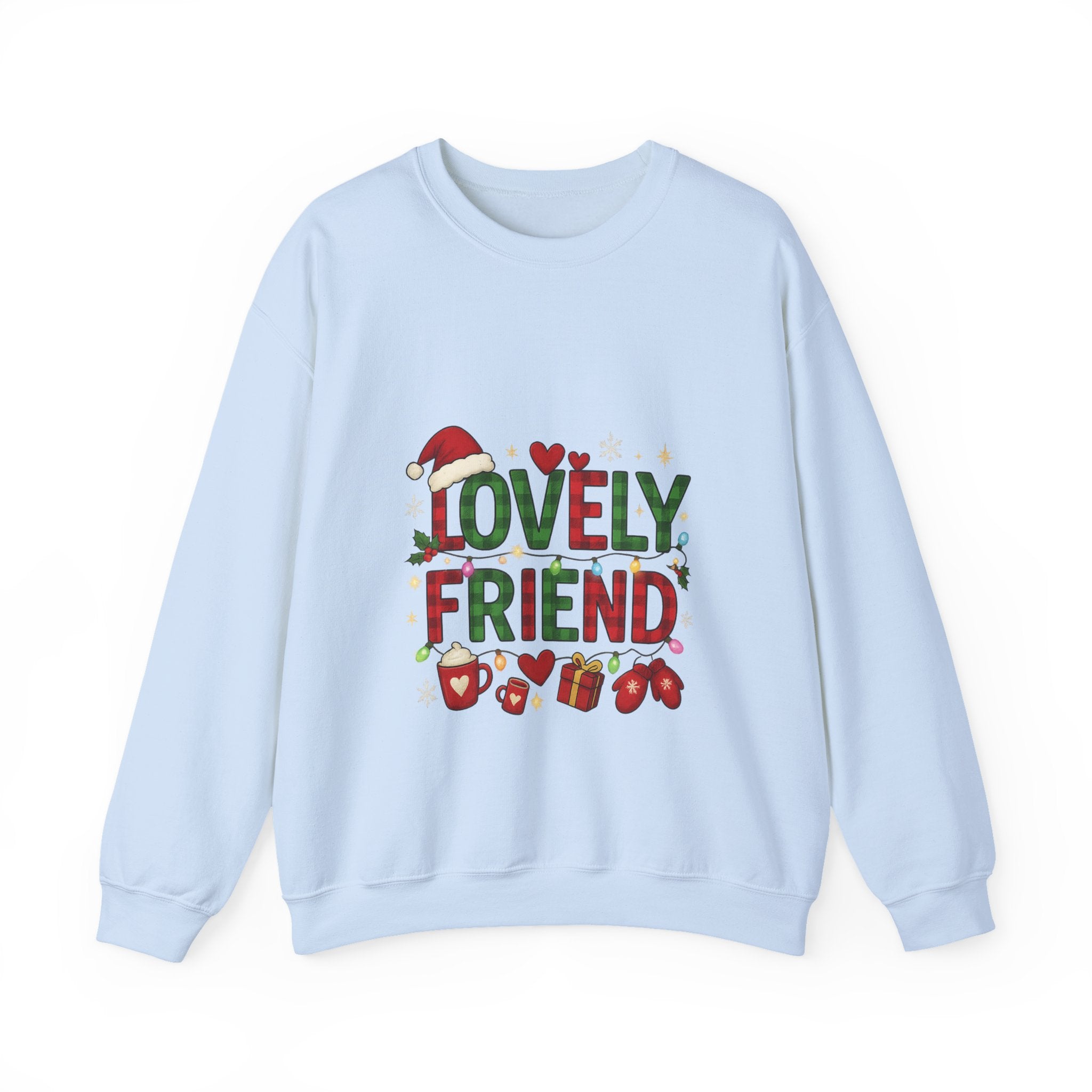 Festive Friendship Sweatshirt, Cozy Gift for Friends, Holiday Crewneck, Unisex Sweater, Christmas Apparel, Cute Gift Idea