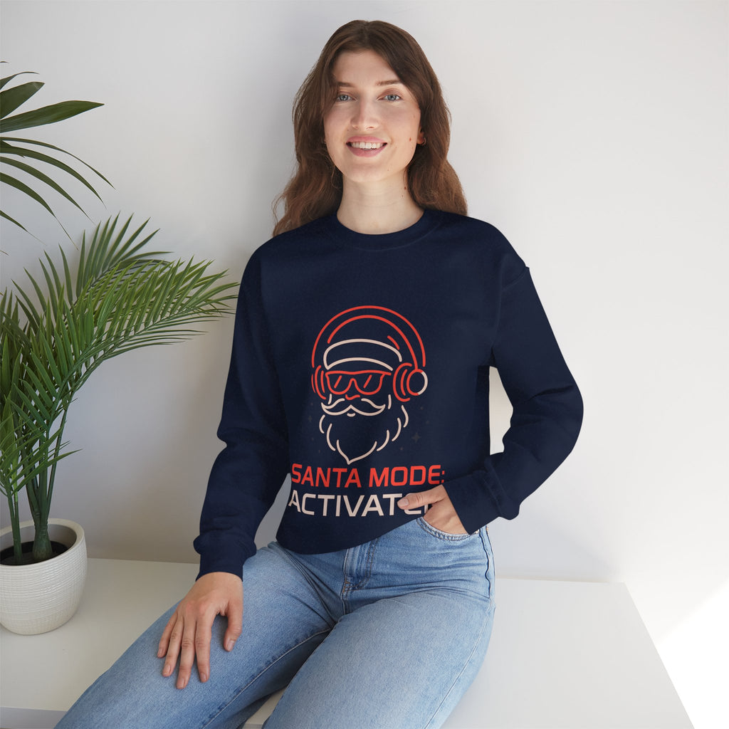 Santa Mode Activated Sweatshirt – Cozy Holiday Crewneck, Unisex Christmas Pullover, Funny Winter Gift for Friends & Family
