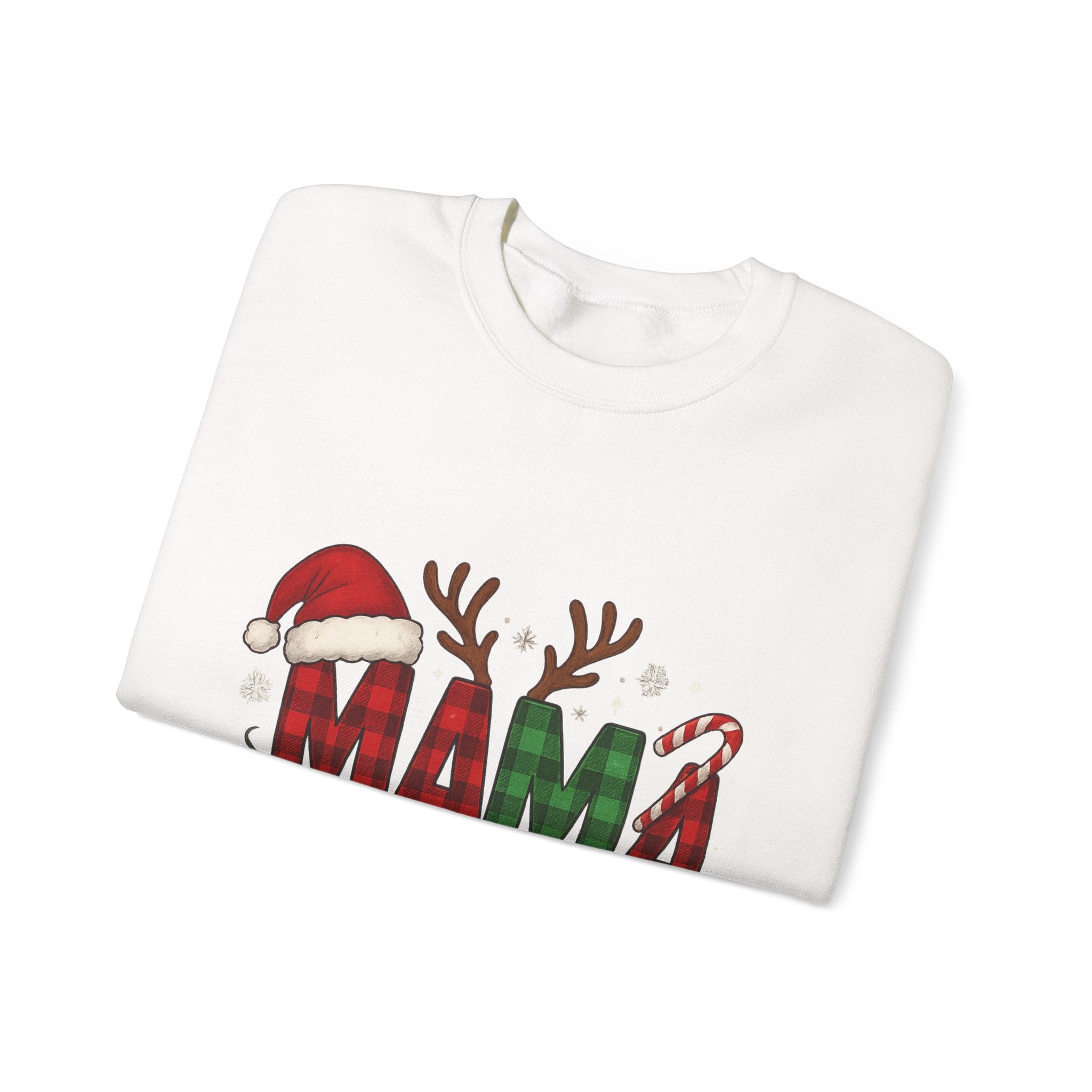 Festive Mama Crewneck Sweatshirt, Christmas Gift for Mom, Holiday Apparel, Merry Mama Sweater, Cozy Family Wear