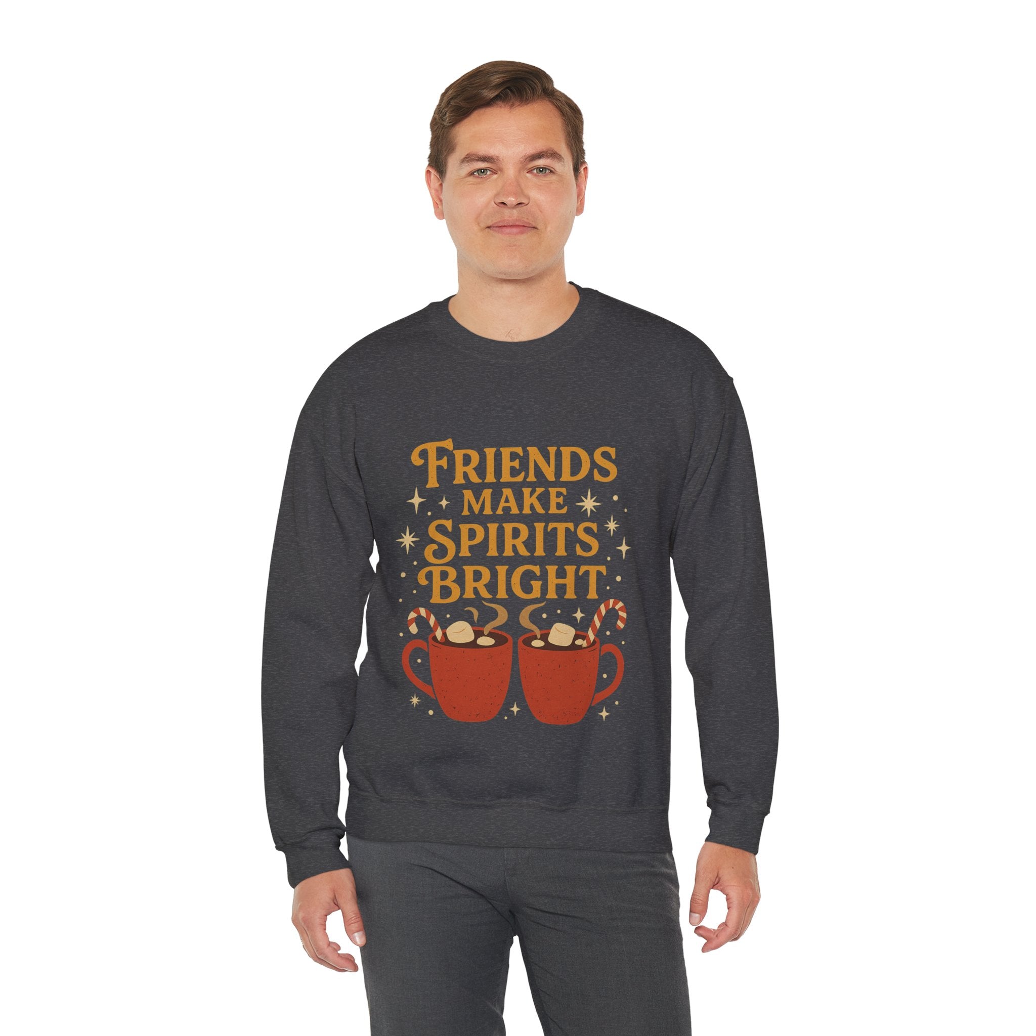 Cozy Friendship Sweatshirt, Unisex Crewneck, Holiday Gift, Comfortable Pullover, Warm Layer, Coffee Lovers Gift