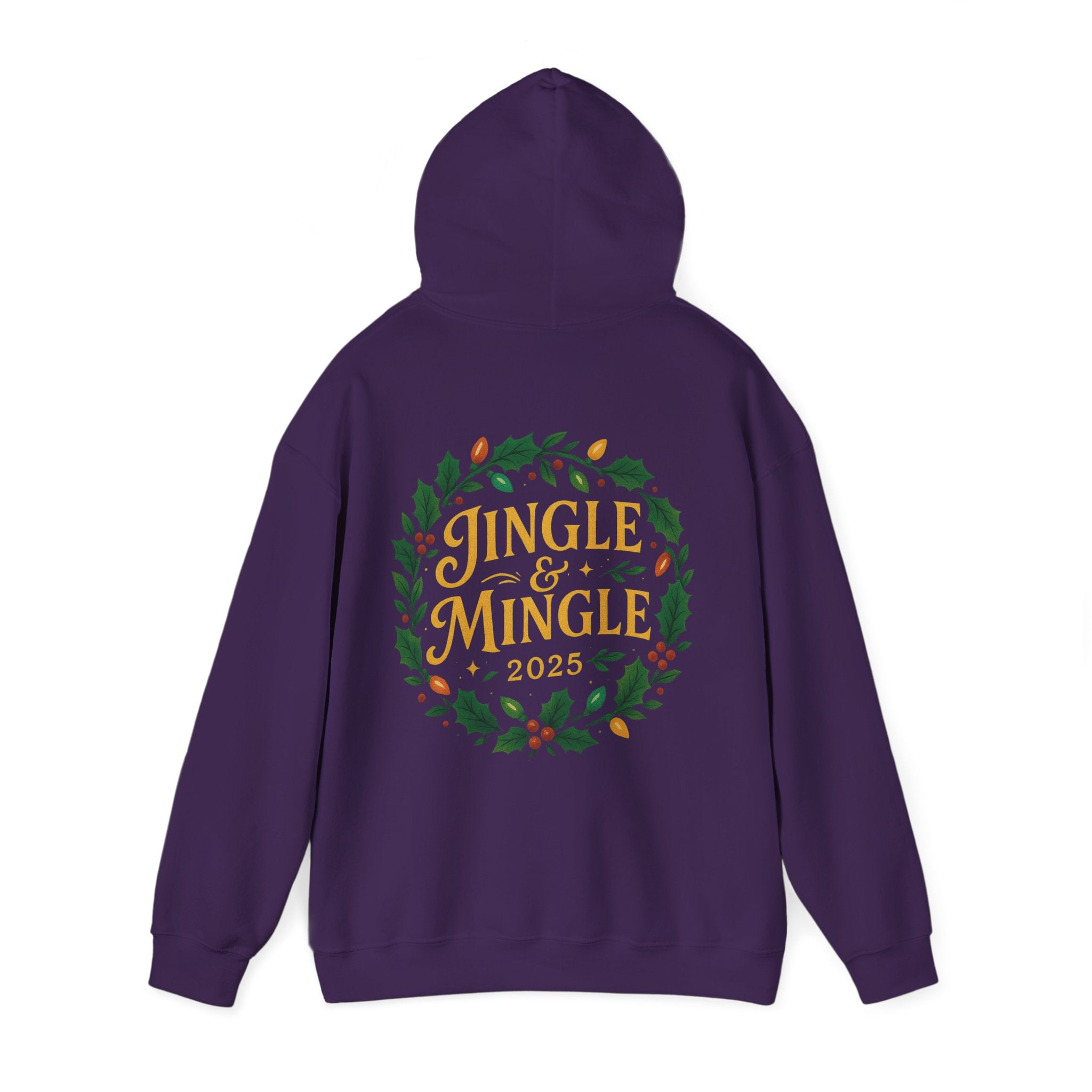 Jingle & Mingle Hooded Sweatshirt | Cozy Holiday Sweatshirt, Christmas Gift, Unisex Hoodie, Seasonal Apparel, Winter Wear