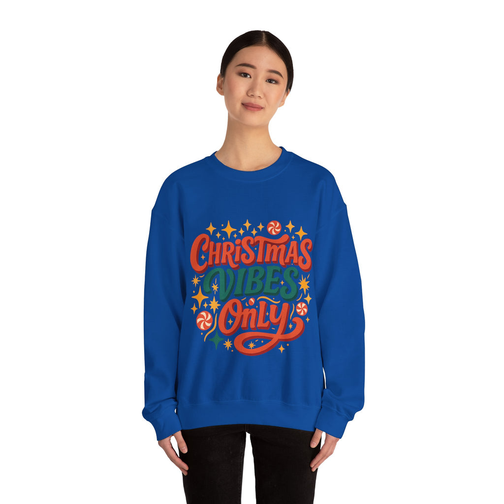 Christmas Vibes Crewneck Sweatshirt | Holiday Sweatshirt, Cozy Gift, Xmas Apparel, Festive Fashion, Comfortable Sweater