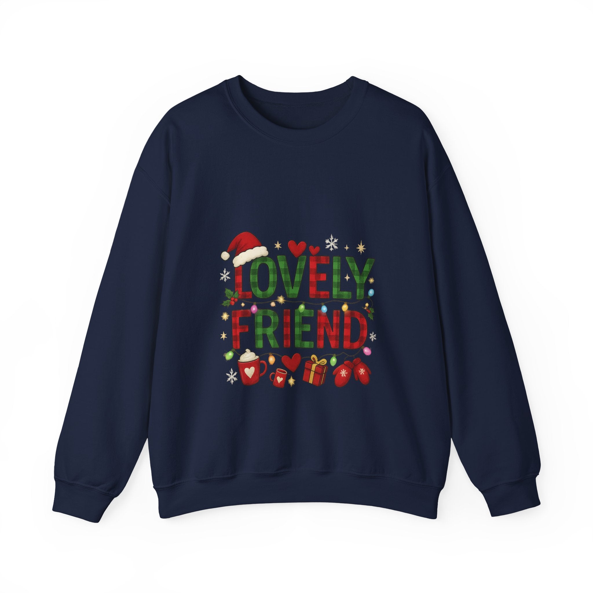 Festive Friendship Sweatshirt, Cozy Gift for Friends, Holiday Crewneck, Unisex Sweater, Christmas Apparel, Cute Gift Idea