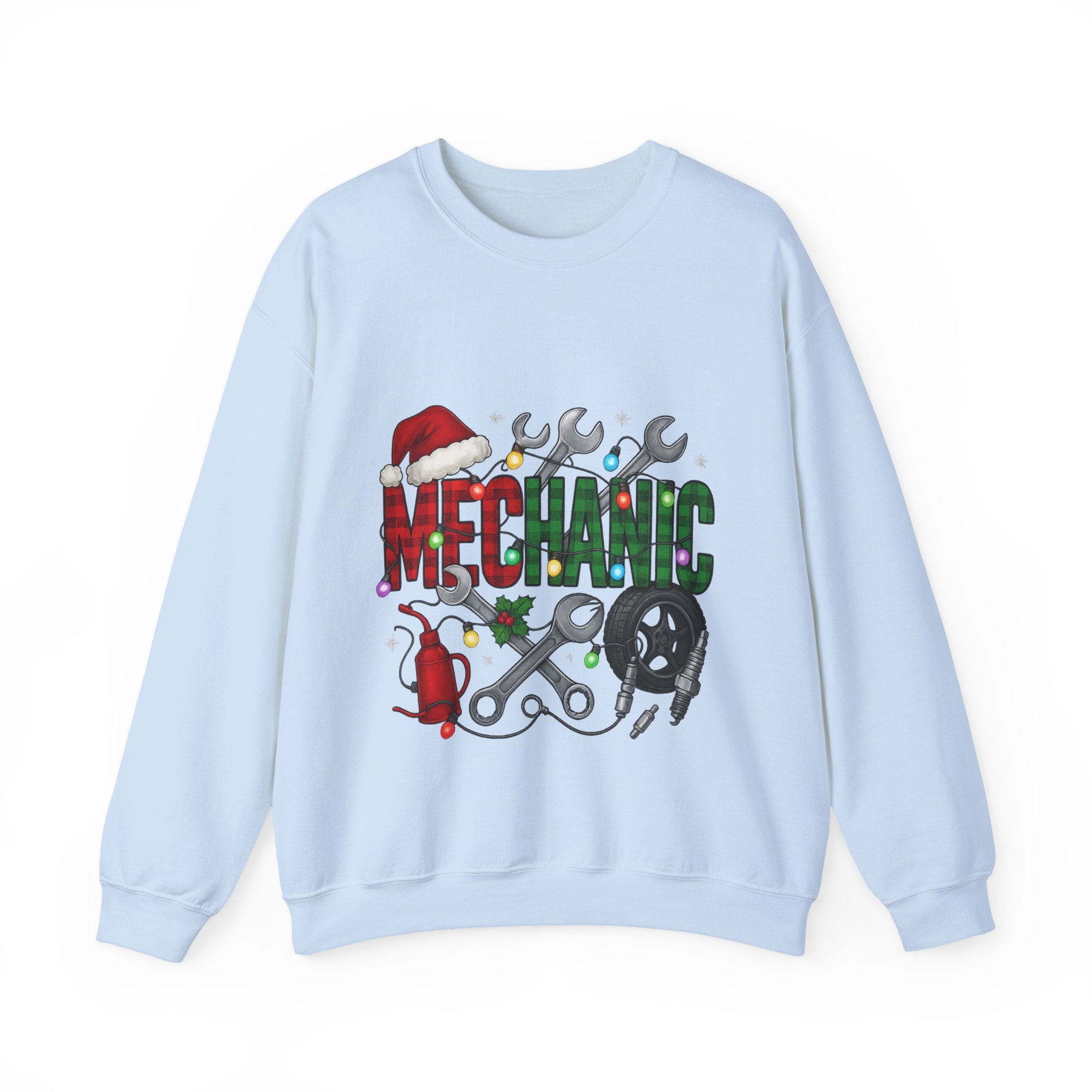 Mechanic Holiday Sweatshirt, Festive Crewneck, Gift for Mechanics, Winter Apparel, Christmas Sweatshirt, Unisex Clothing