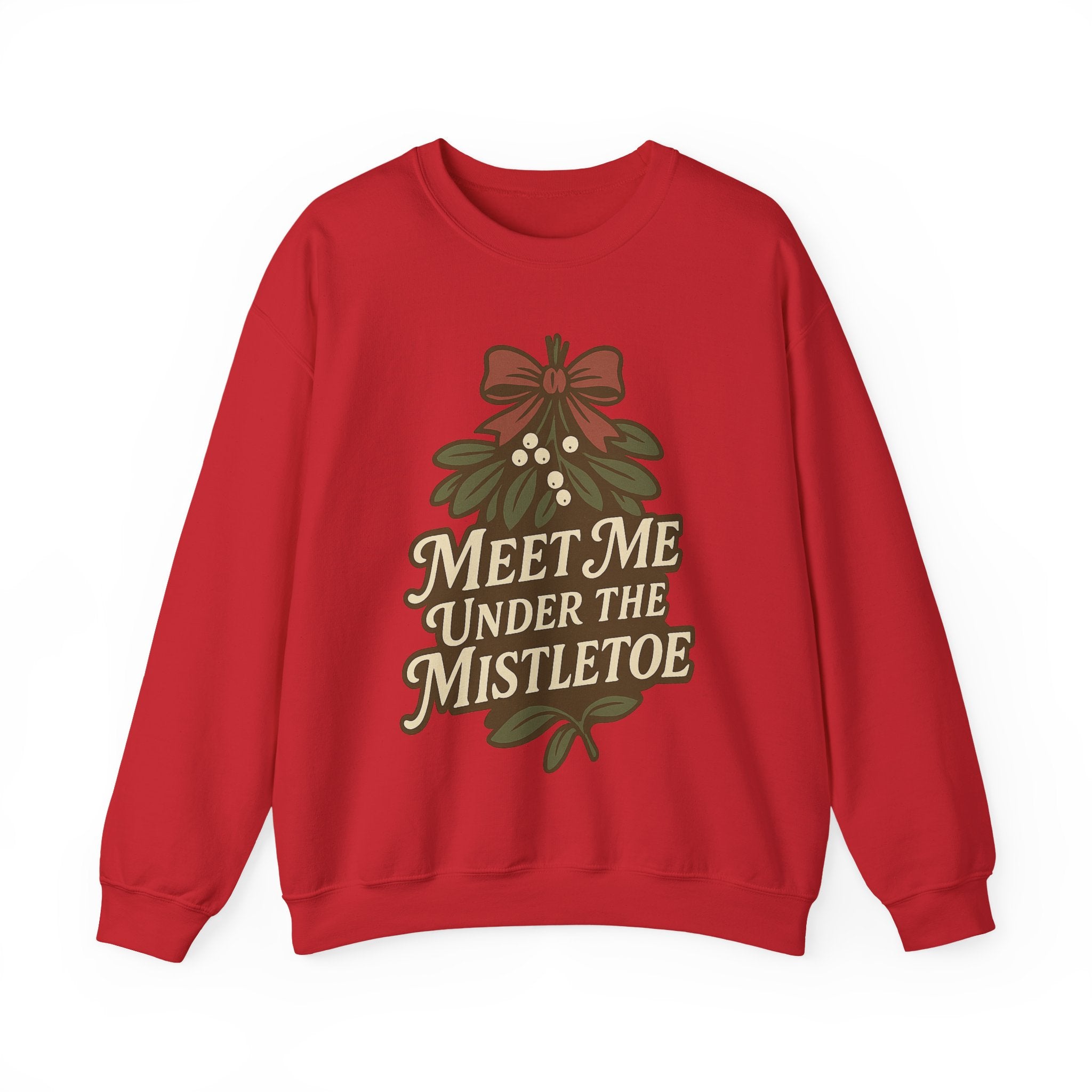 Mistletoe Crewneck Sweatshirt - Cozy Holiday Wear for Couples, Christmas Gift, Winter Apparel, Cute Sweater, Festive Outfit