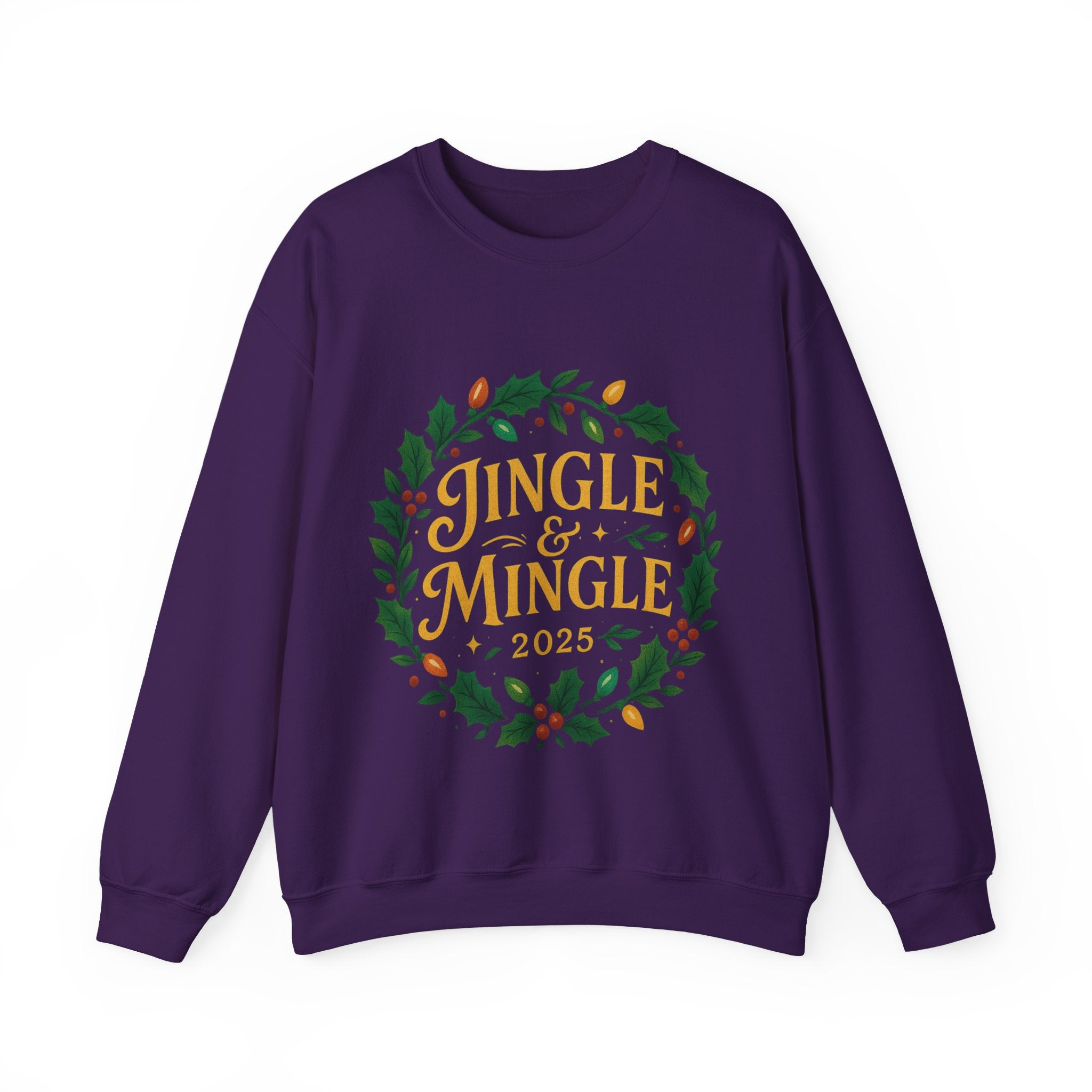 Jingle & Mingle Crewneck Sweatshirt - Cozy Holiday Apparel, Unisex Christmas Gift, Winter Fashion, Festive Sweater, Seasonal Style