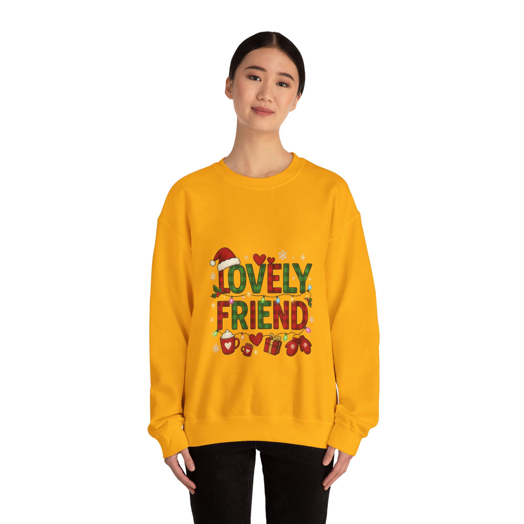 Festive Friendship Sweatshirt, Cozy Gift for Friends, Holiday Crewneck, Unisex Sweater, Christmas Apparel, Cute Gift Idea