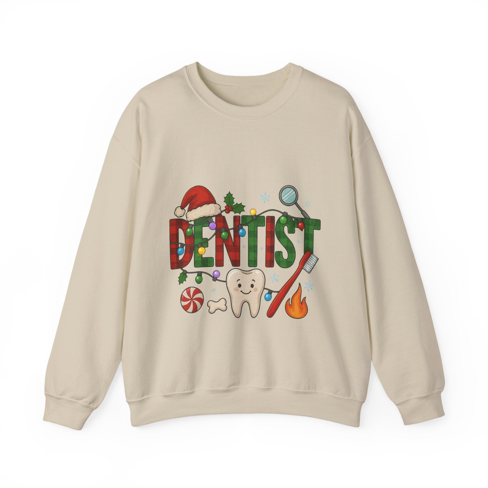 Festive Dentist Crewneck Sweatshirt, Funny Dentist Gift, Holiday Sweater, Christmas Sweatshirt, Unisex Sweatshirt