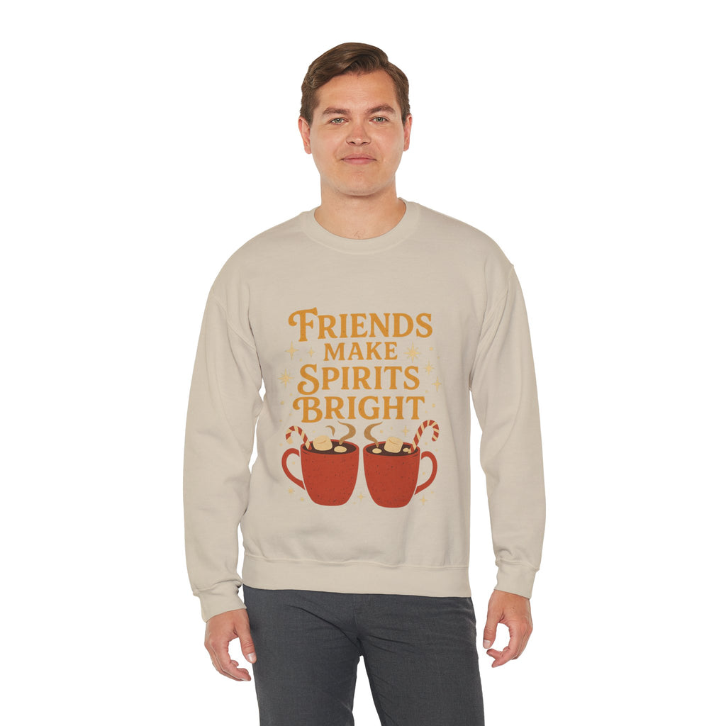 Cozy Friendship Sweatshirt, Unisex Crewneck, Holiday Gift, Comfortable Pullover, Warm Layer, Coffee Lovers Gift