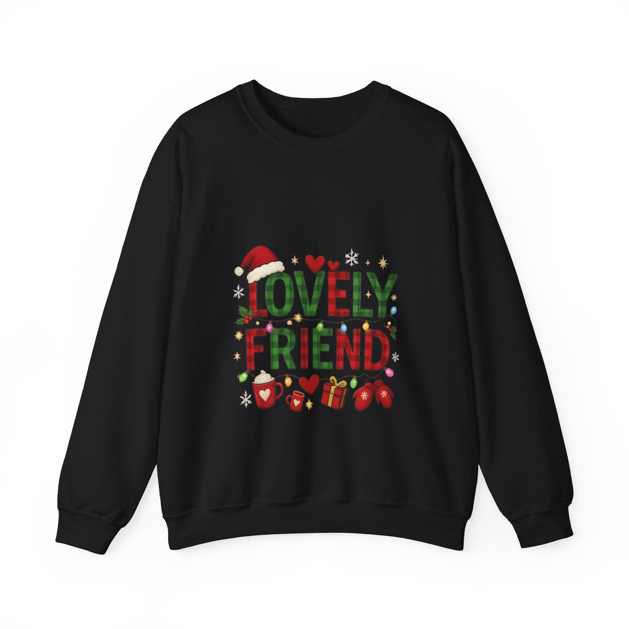 Festive Friendship Sweatshirt, Cozy Gift for Friends, Holiday Crewneck, Unisex Sweater, Christmas Apparel, Cute Gift Idea