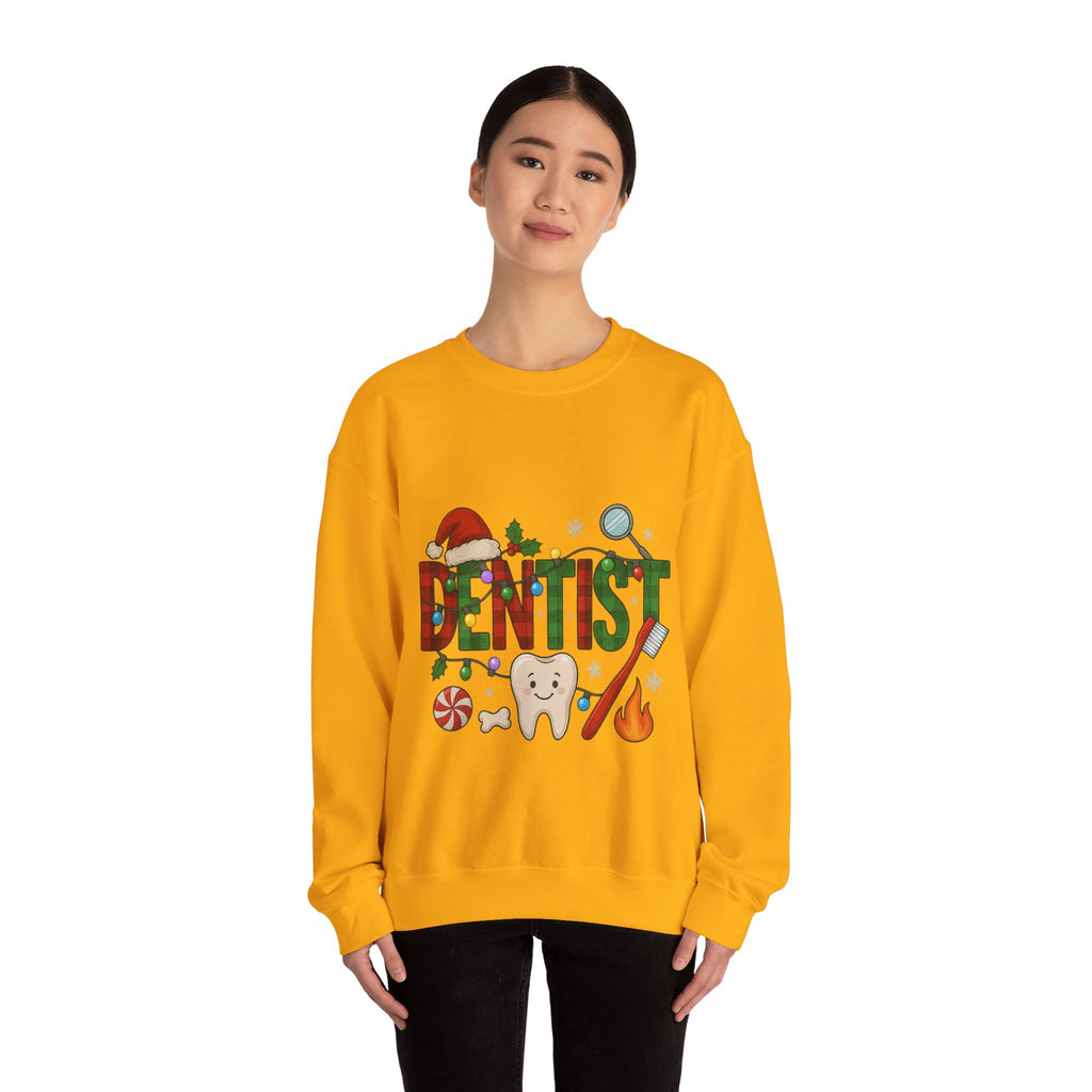 Festive Dentist Crewneck Sweatshirt, Funny Dentist Gift, Holiday Sweater, Christmas Sweatshirt, Unisex Sweatshirt