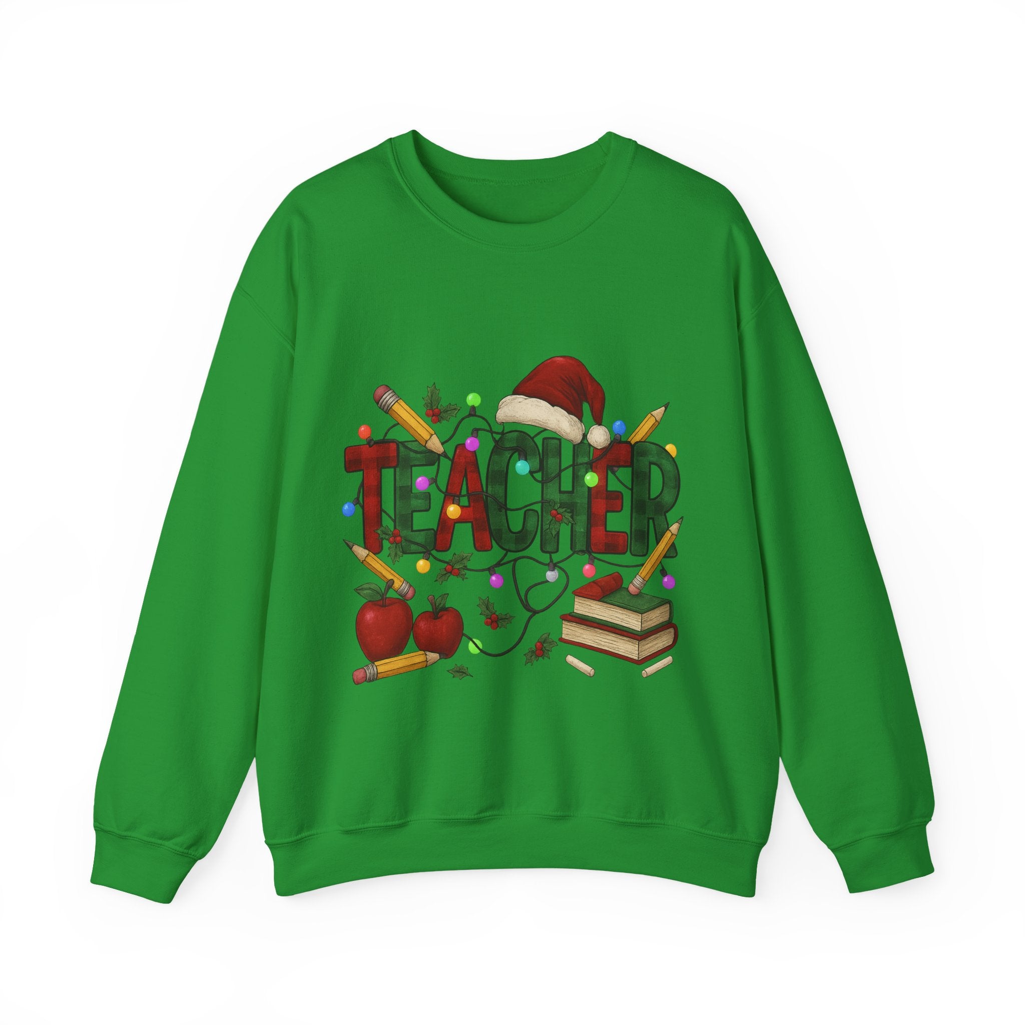 Festive Teacher Sweatshirt: Cozy Gift for Educators, Holiday Apparel, Classroom Style, Warm Winter Wear, Teacher Appreciation