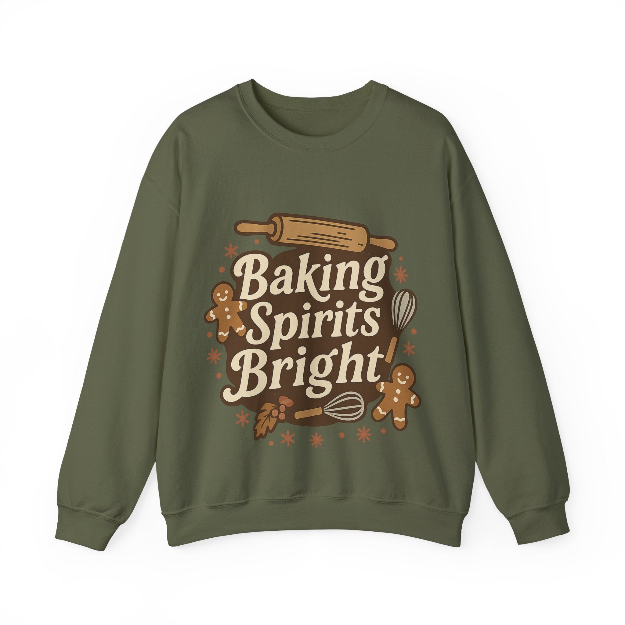 Festive Baking Sweatshirt - Unisex Heavy Blend™, Cozy Crew for the Holidays, Christmas Gift, Baking Enthusiast, Family Gatherings, [...]