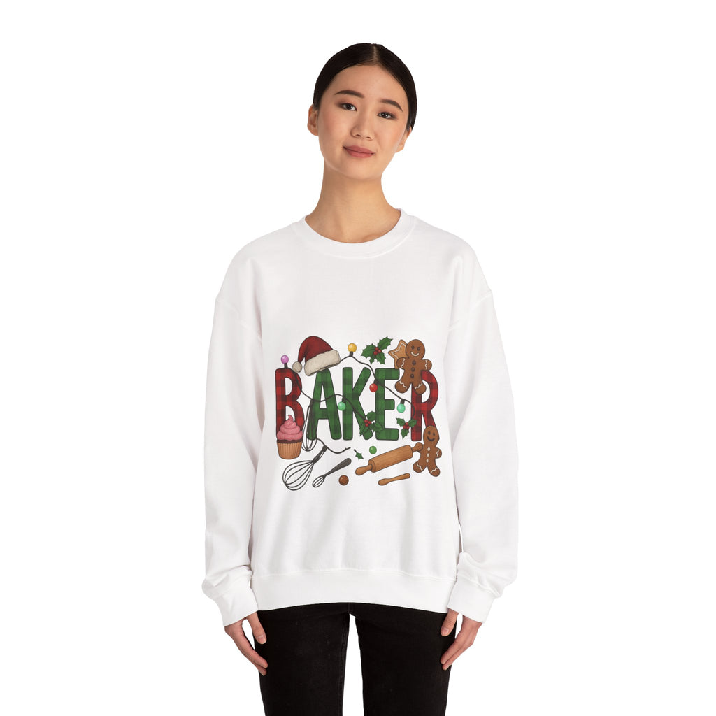 Cozy Baker Sweatshirt, Holiday Baking Gift, Unisex Sweater, Christmas Apparel, Gift for Bakers, Cute Baking Crewneck