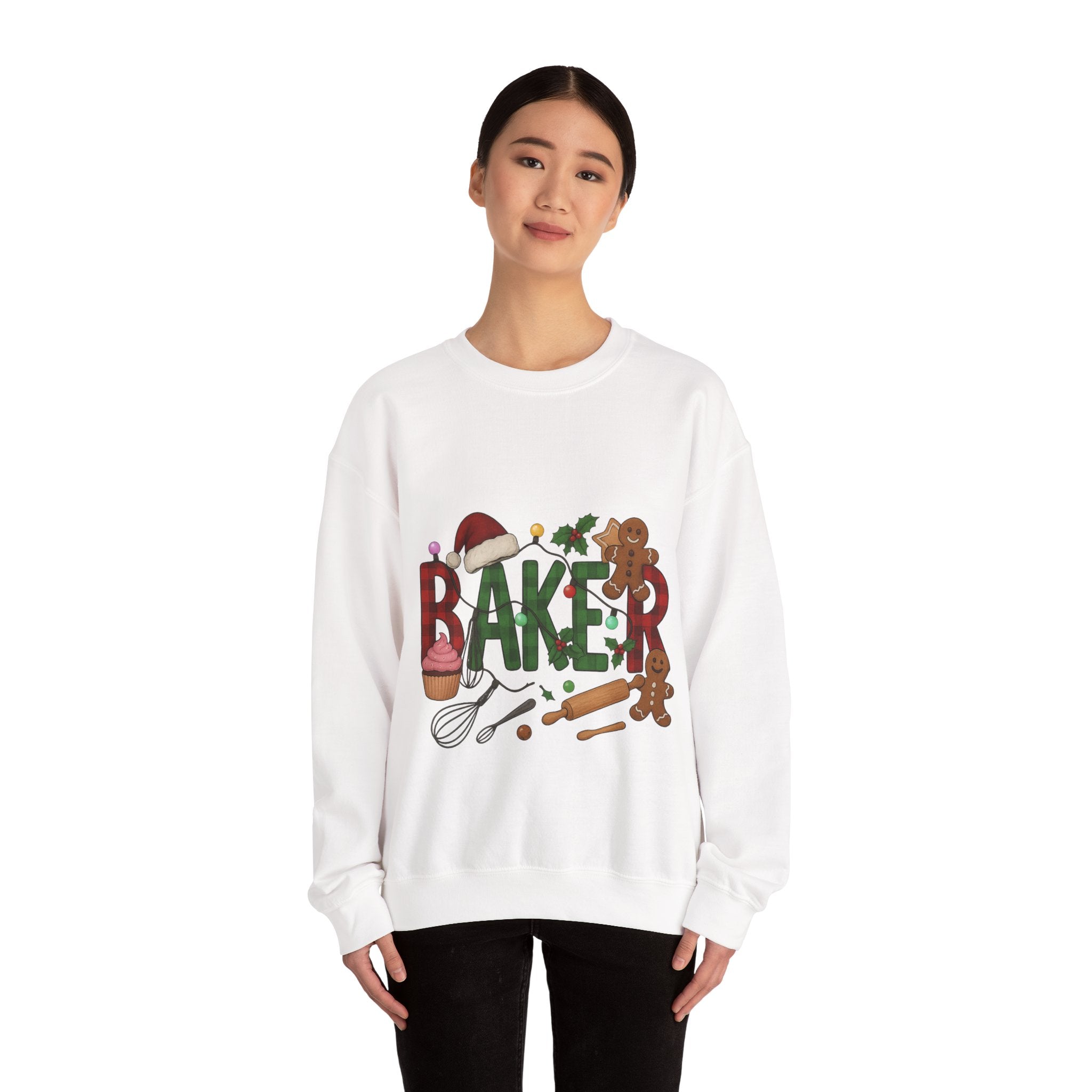 Cozy Baker Sweatshirt, Holiday Baking Gift, Unisex Sweater, Christmas Apparel, Gift for Bakers, Cute Baking Crewneck