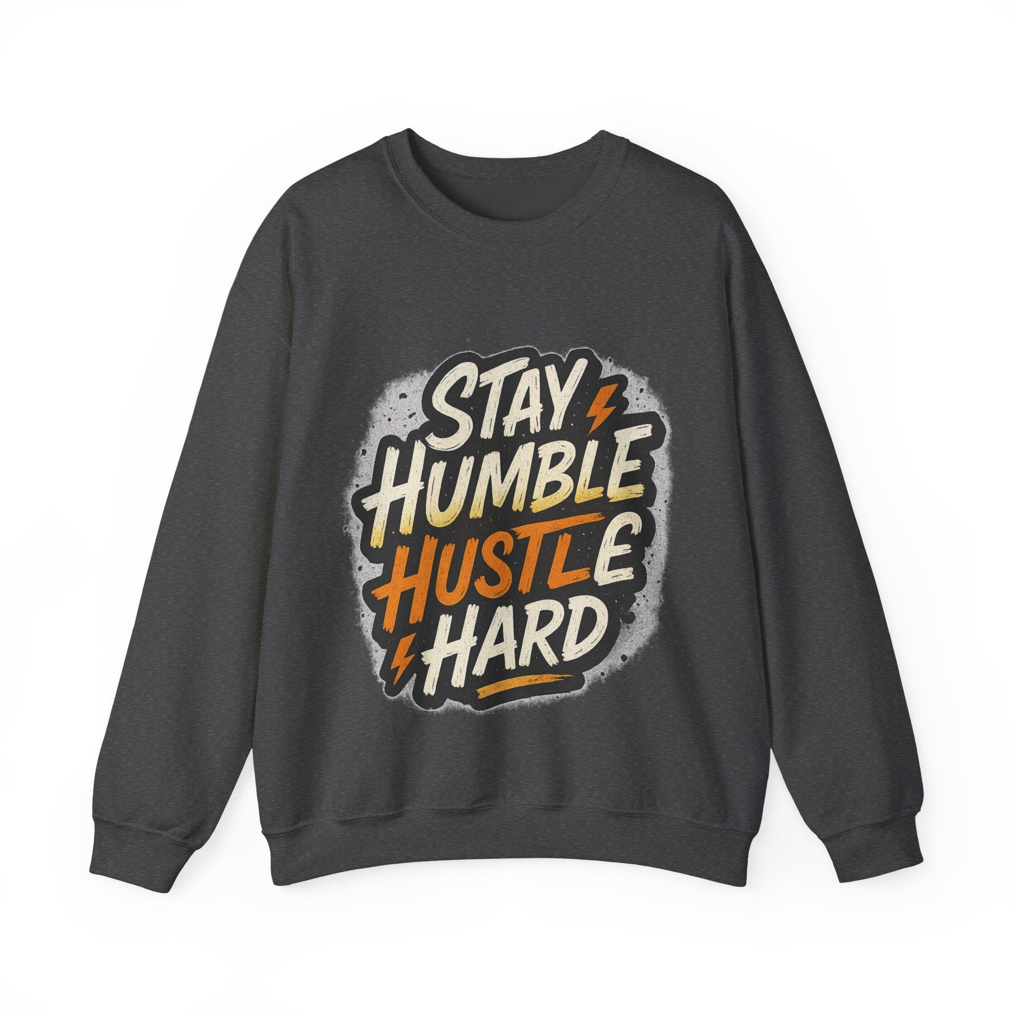 Stay Humble Hustle Hard Crewneck Sweatshirt | Motivational Unisex Sweatshirt | Inspirational Gift | Positive Quote Apparel