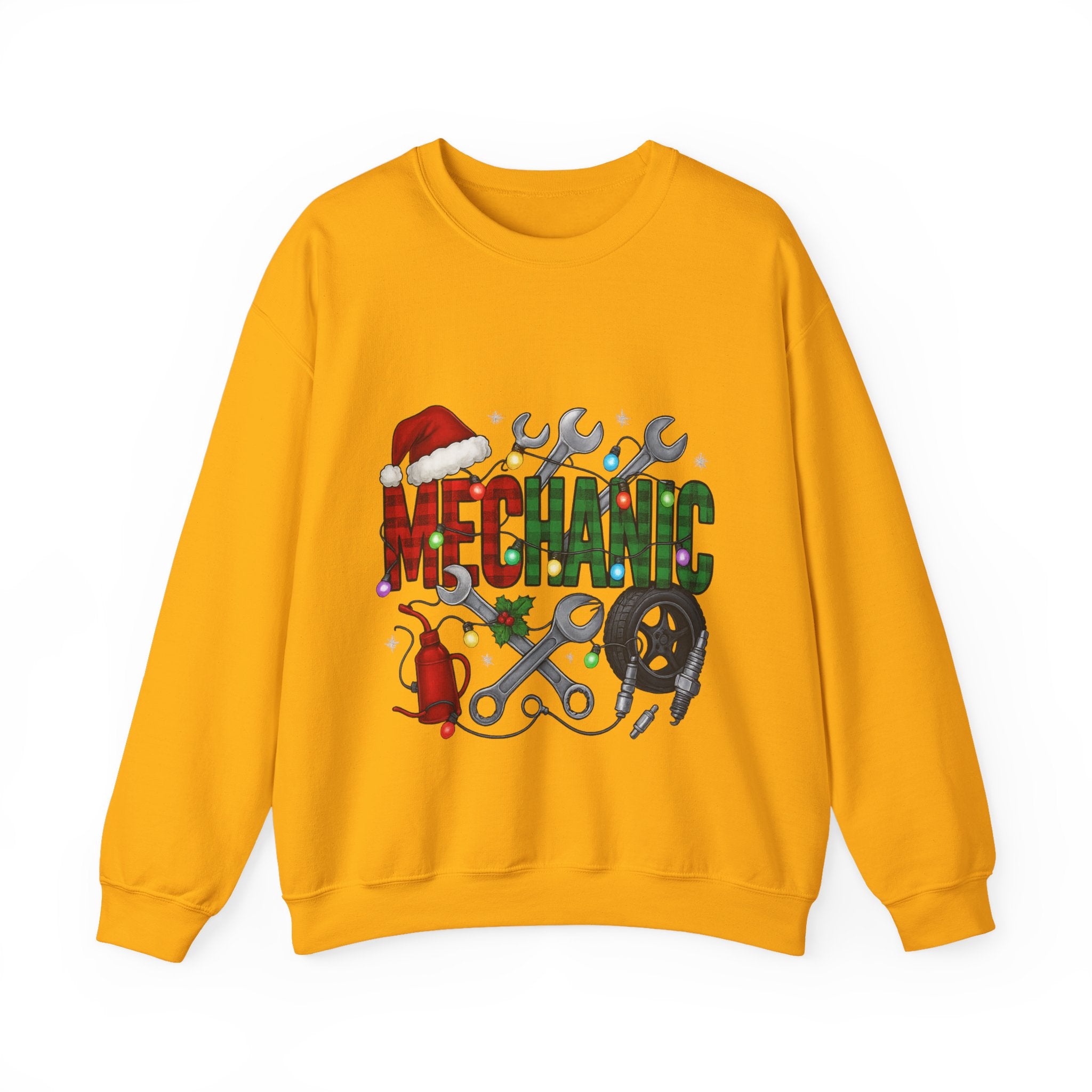 Mechanic Holiday Sweatshirt, Festive Crewneck, Gift for Mechanics, Winter Apparel, Christmas Sweatshirt, Unisex Clothing
