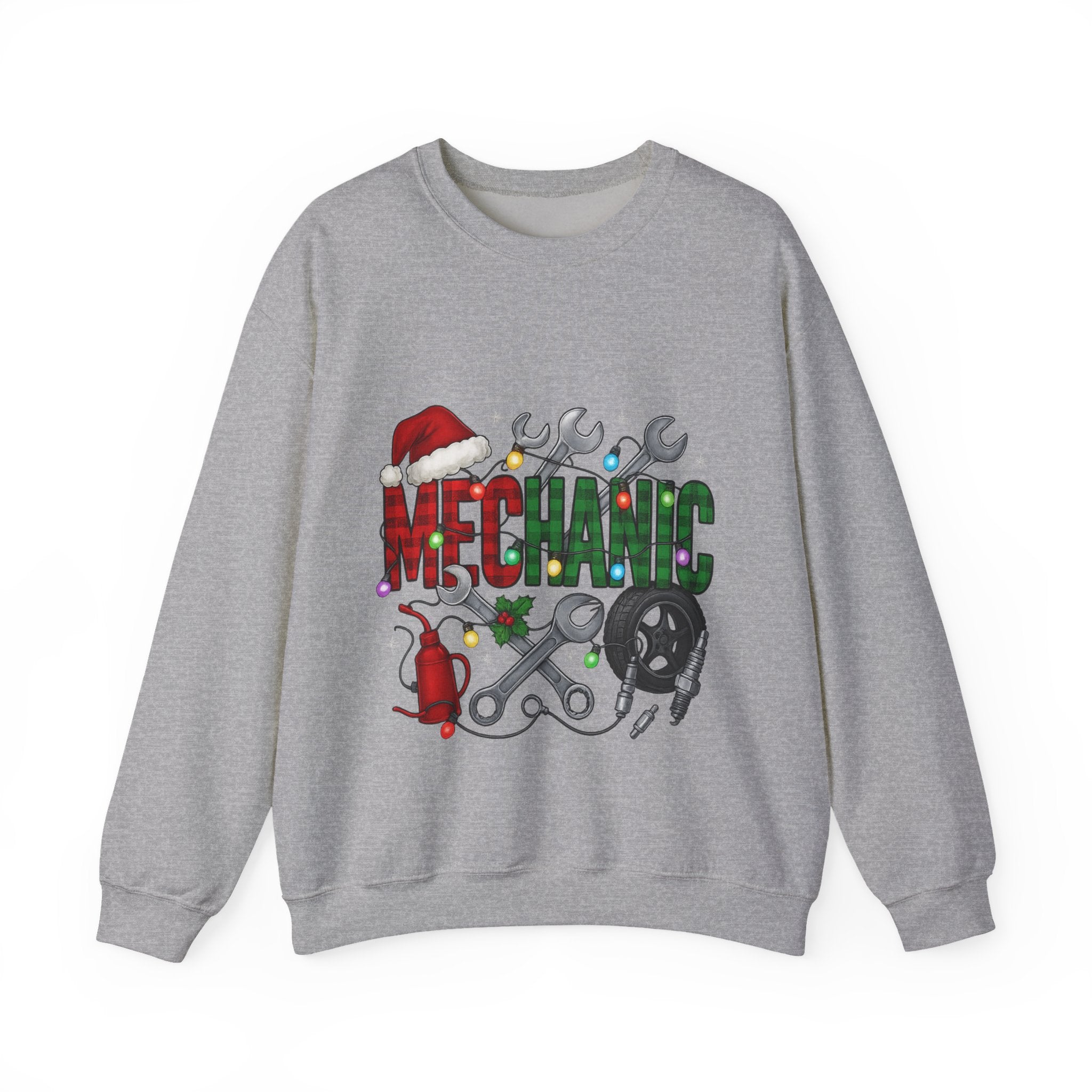 Mechanic Holiday Sweatshirt, Festive Crewneck, Gift for Mechanics, Winter Apparel, Christmas Sweatshirt, Unisex Clothing