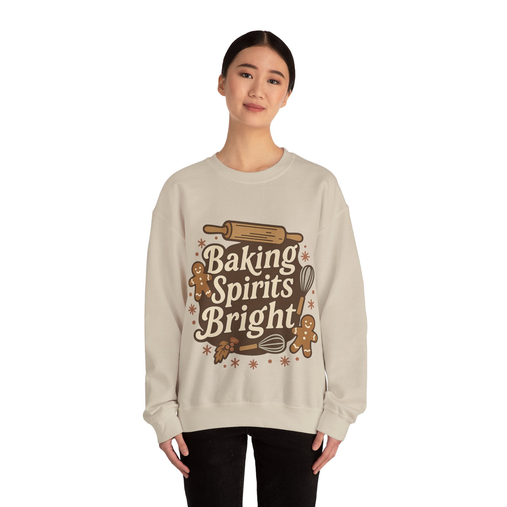 Festive Baking Sweatshirt - Unisex Heavy Blend™, Cozy Crew for the Holidays, Christmas Gift, Baking Enthusiast, Family Gatherings, [...]