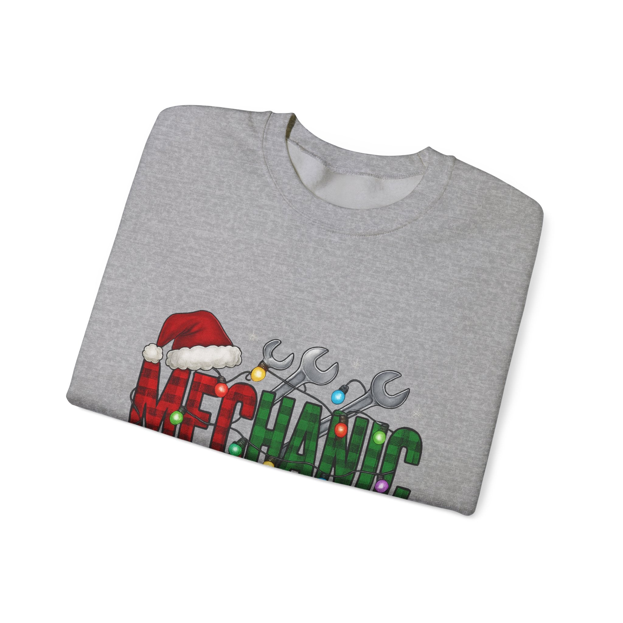 Mechanic Holiday Sweatshirt, Festive Crewneck, Gift for Mechanics, Winter Apparel, Christmas Sweatshirt, Unisex Clothing