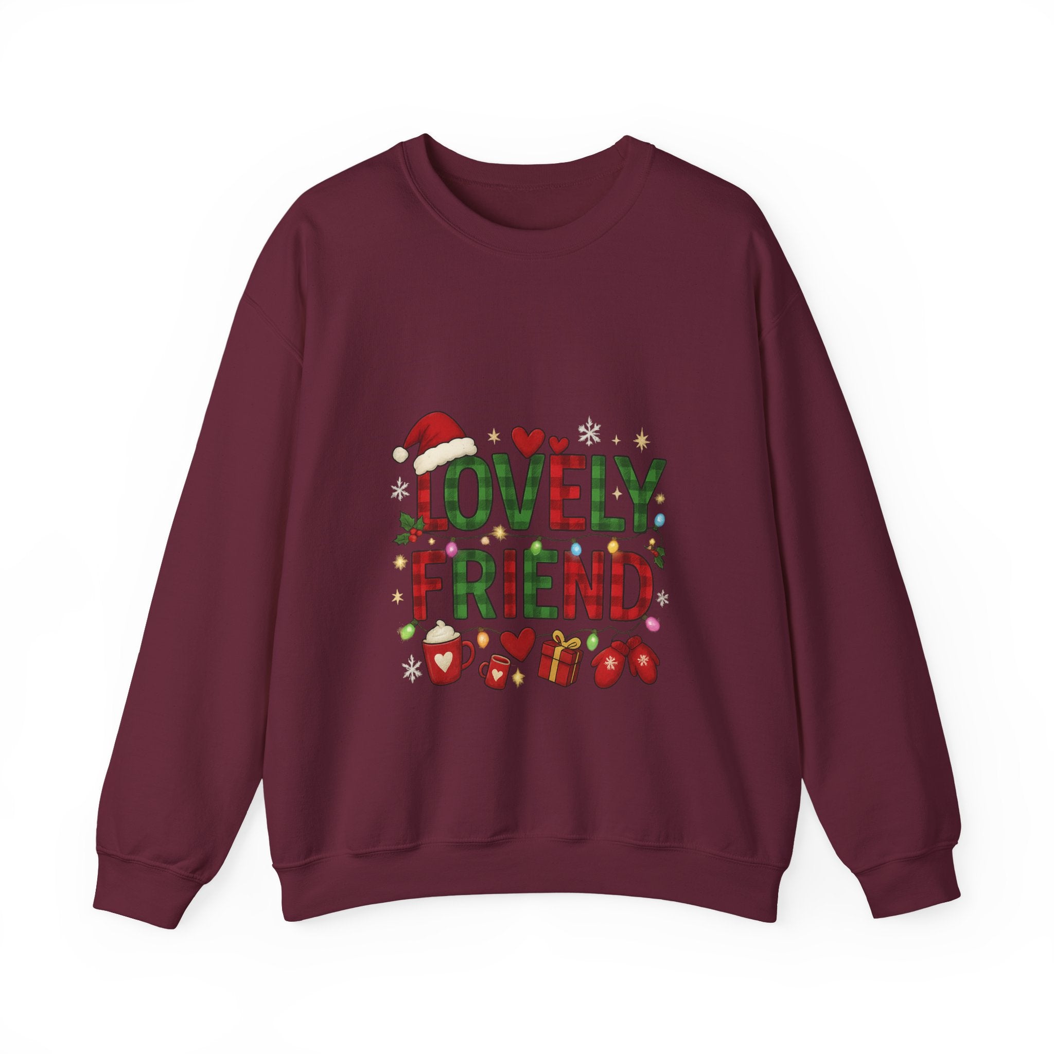 Festive Friendship Sweatshirt, Cozy Gift for Friends, Holiday Crewneck, Unisex Sweater, Christmas Apparel, Cute Gift Idea