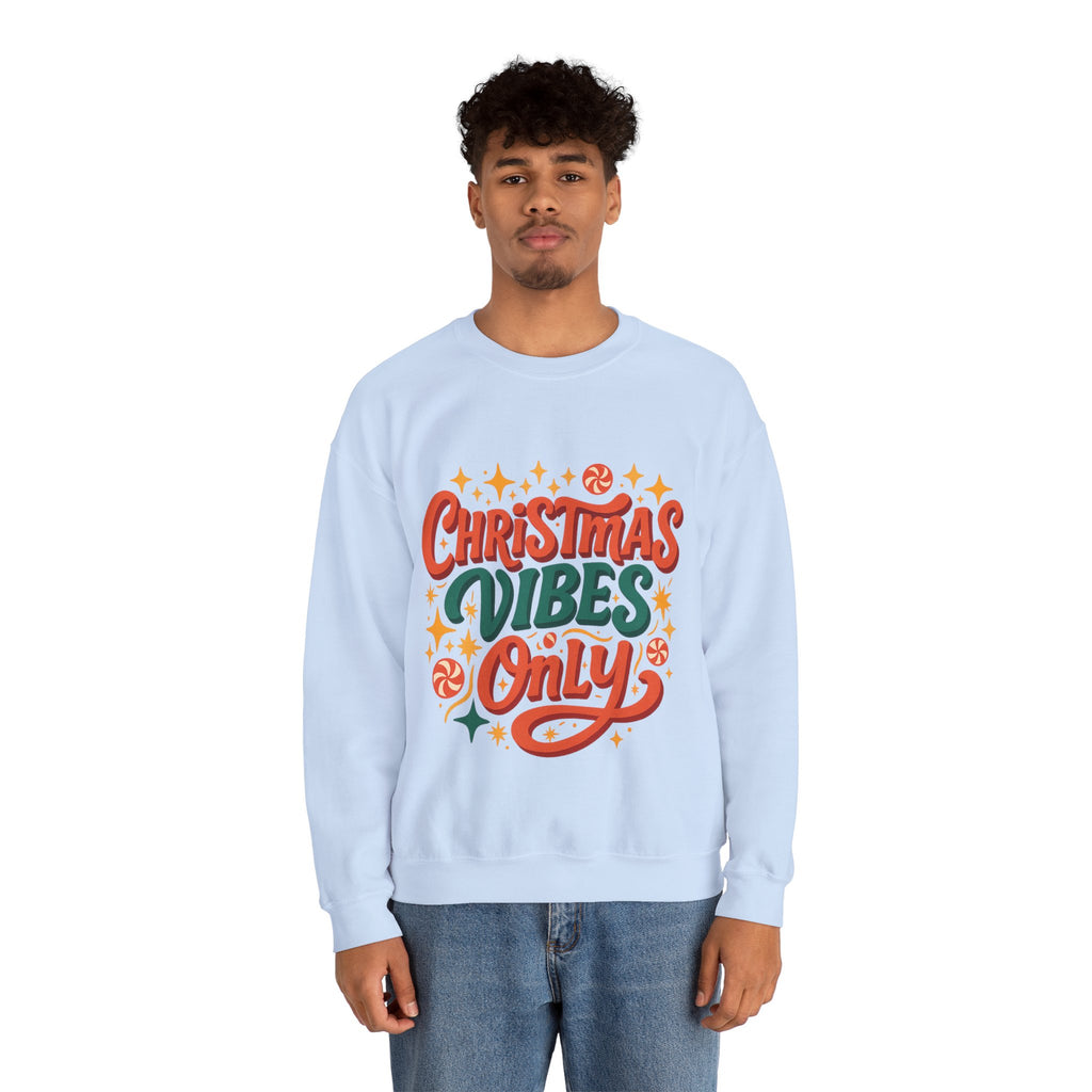 Christmas Vibes Crewneck Sweatshirt | Holiday Sweatshirt, Cozy Gift, Xmas Apparel, Festive Fashion, Comfortable Sweater