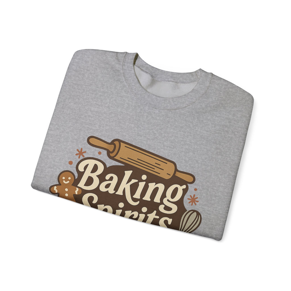 Festive Baking Sweatshirt - Unisex Heavy Blend™, Cozy Crew for the Holidays, Christmas Gift, Baking Enthusiast, Family Gatherings, [...]