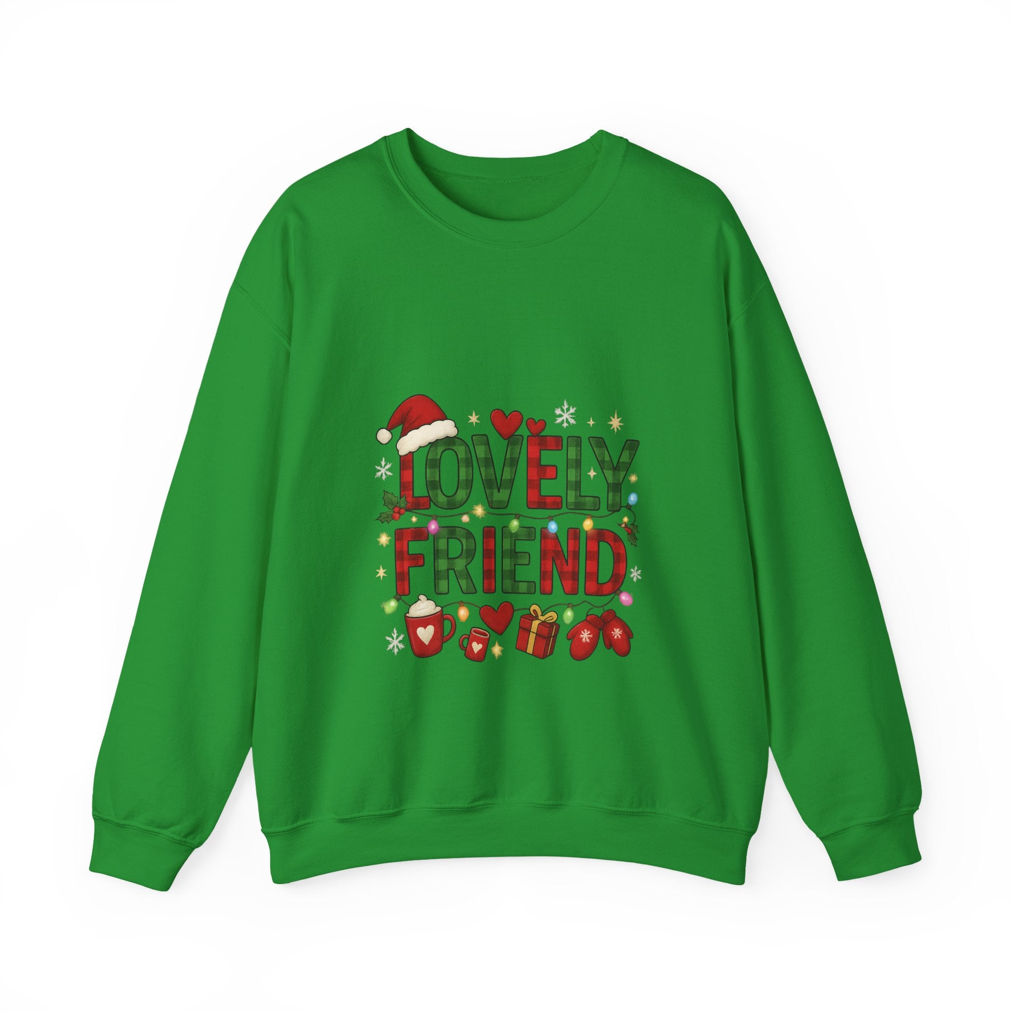 Festive Friendship Sweatshirt, Cozy Gift for Friends, Holiday Crewneck, Unisex Sweater, Christmas Apparel, Cute Gift Idea