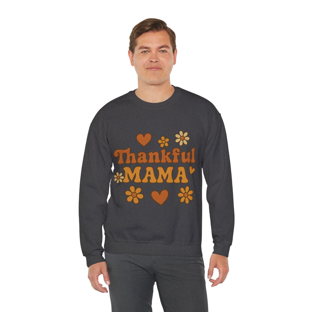 Thankful Mama Crewneck Sweatshirt | Cozy Gift for Moms, Fall Fashion, Family Gatherings, Gratitude Sweater, Thanksgiving Outfit