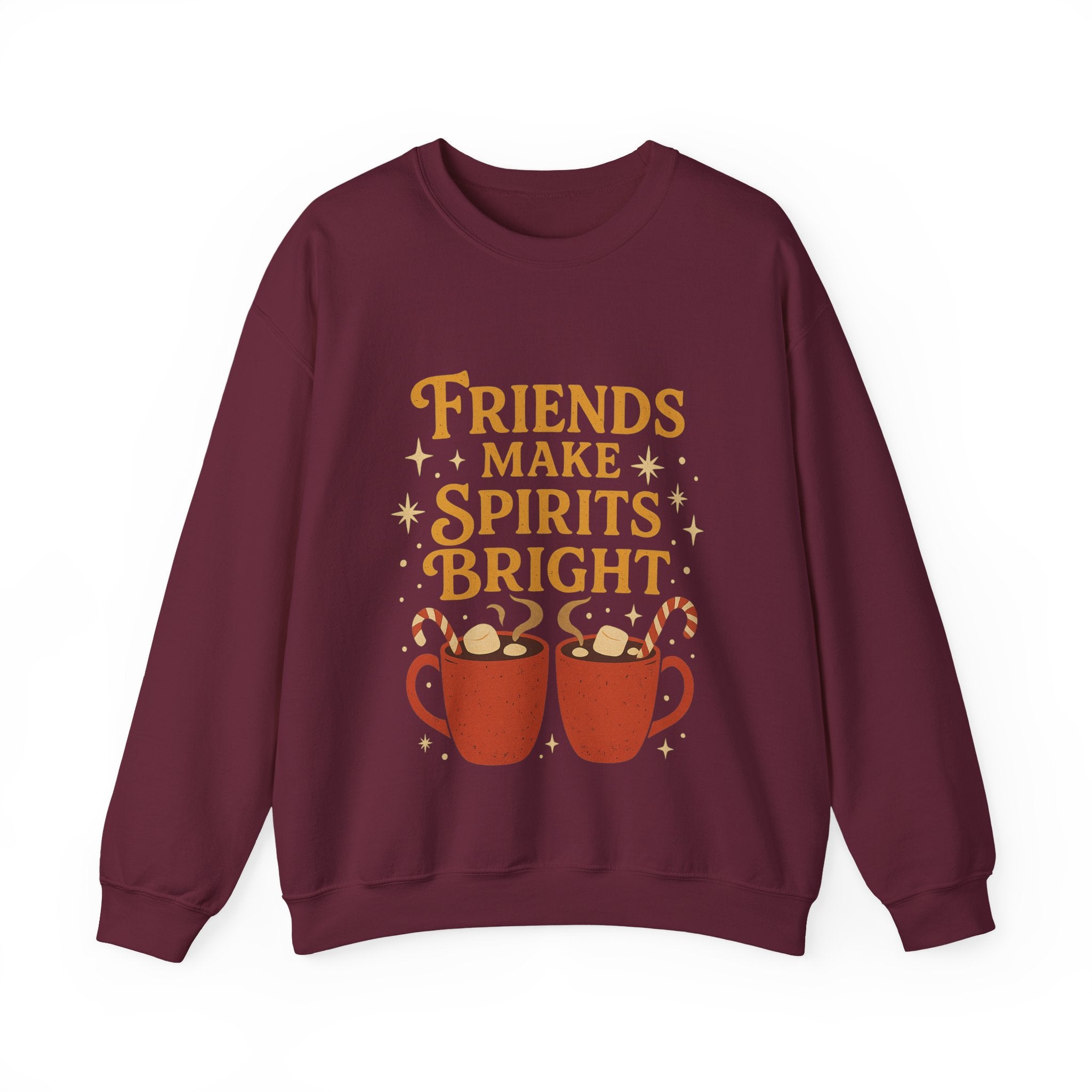 Cozy Friendship Sweatshirt, Unisex Crewneck, Holiday Gift, Comfortable Pullover, Warm Layer, Coffee Lovers Gift