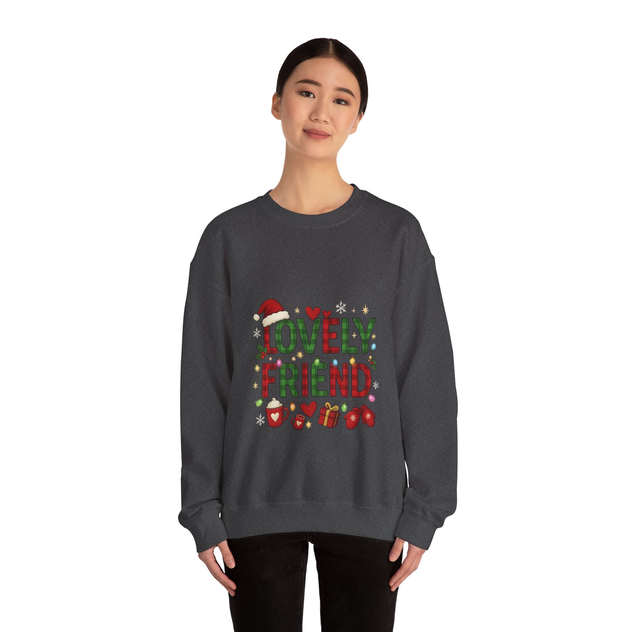 Festive Friendship Sweatshirt, Cozy Gift for Friends, Holiday Crewneck, Unisex Sweater, Christmas Apparel, Cute Gift Idea