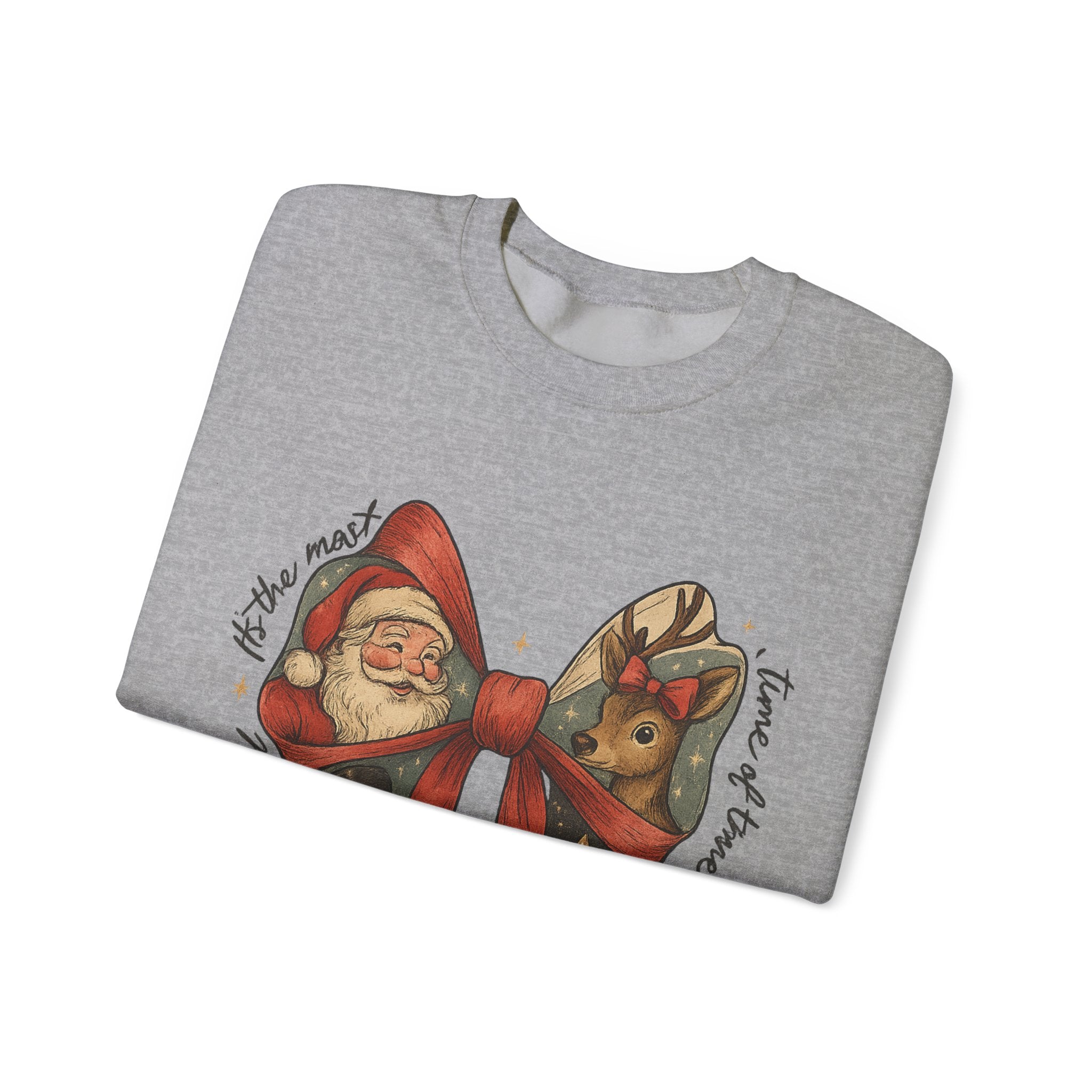 Festive Holiday Crewneck Sweatshirt – Cozy Christmas Pullover, Unisex Winter Apparel, Thoughtful Holiday Gift for Family & Friends