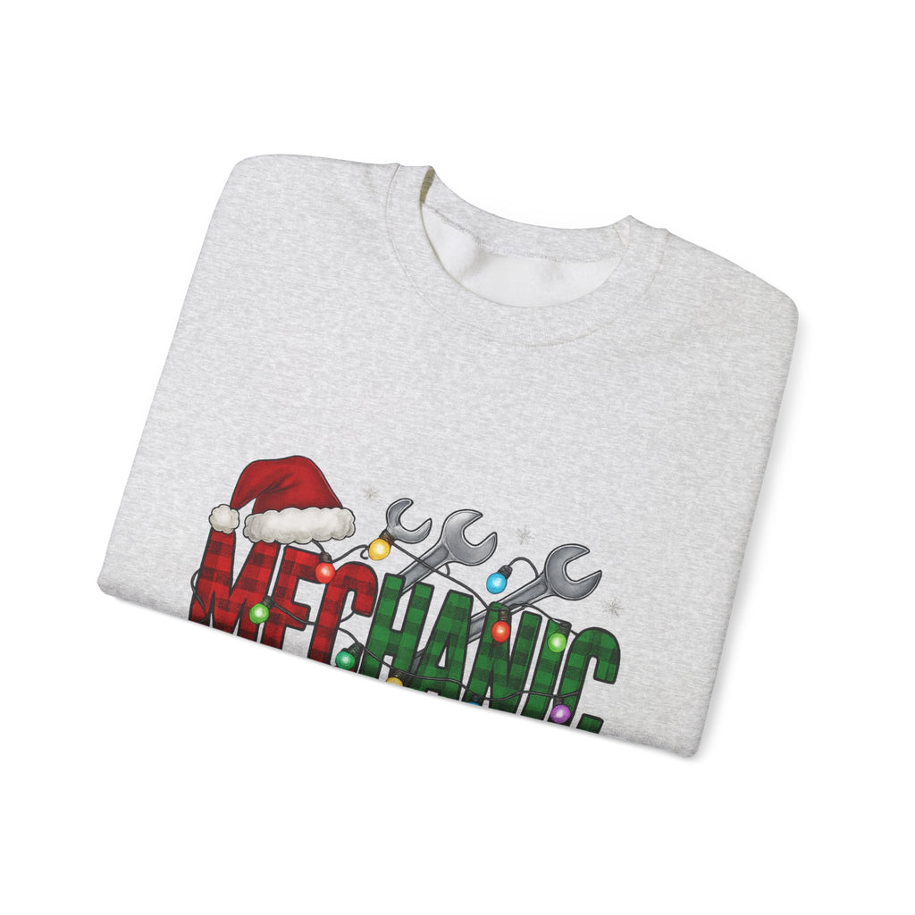 Mechanic Holiday Sweatshirt, Festive Crewneck, Gift for Mechanics, Winter Apparel, Christmas Sweatshirt, Unisex Clothing