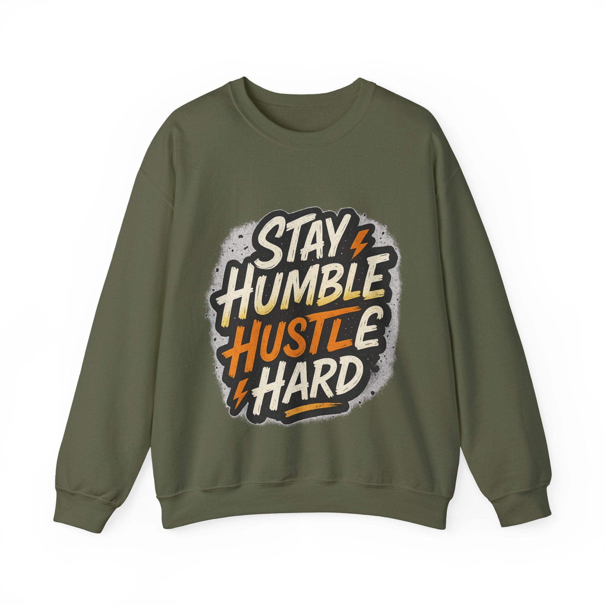 Stay Humble Hustle Hard Crewneck Sweatshirt | Motivational Unisex Sweatshirt | Inspirational Gift | Positive Quote Apparel