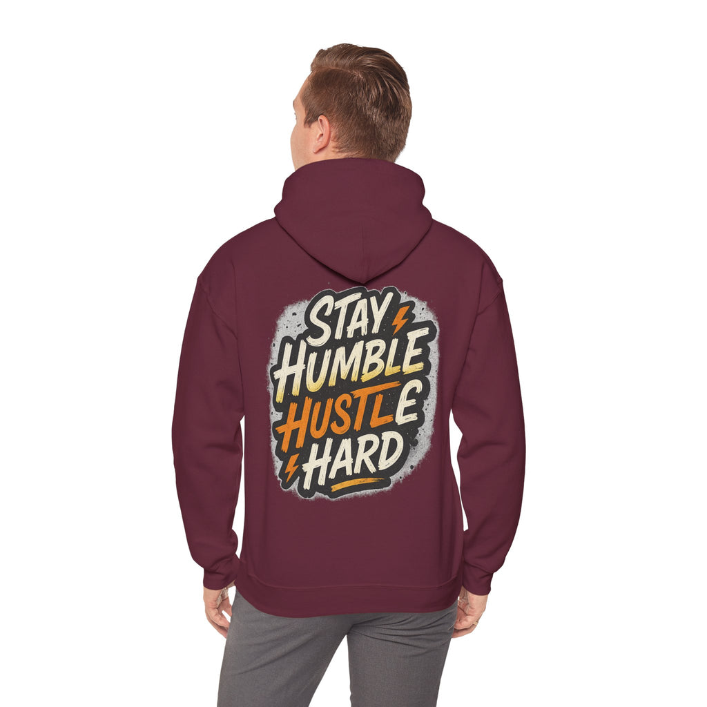 Stay Humble Hustle Hard Hoodie – Inspirational Unisex Sweatshirt, Motivational Apparel, Cozy Hoodie Gift for Students & Go-Getters