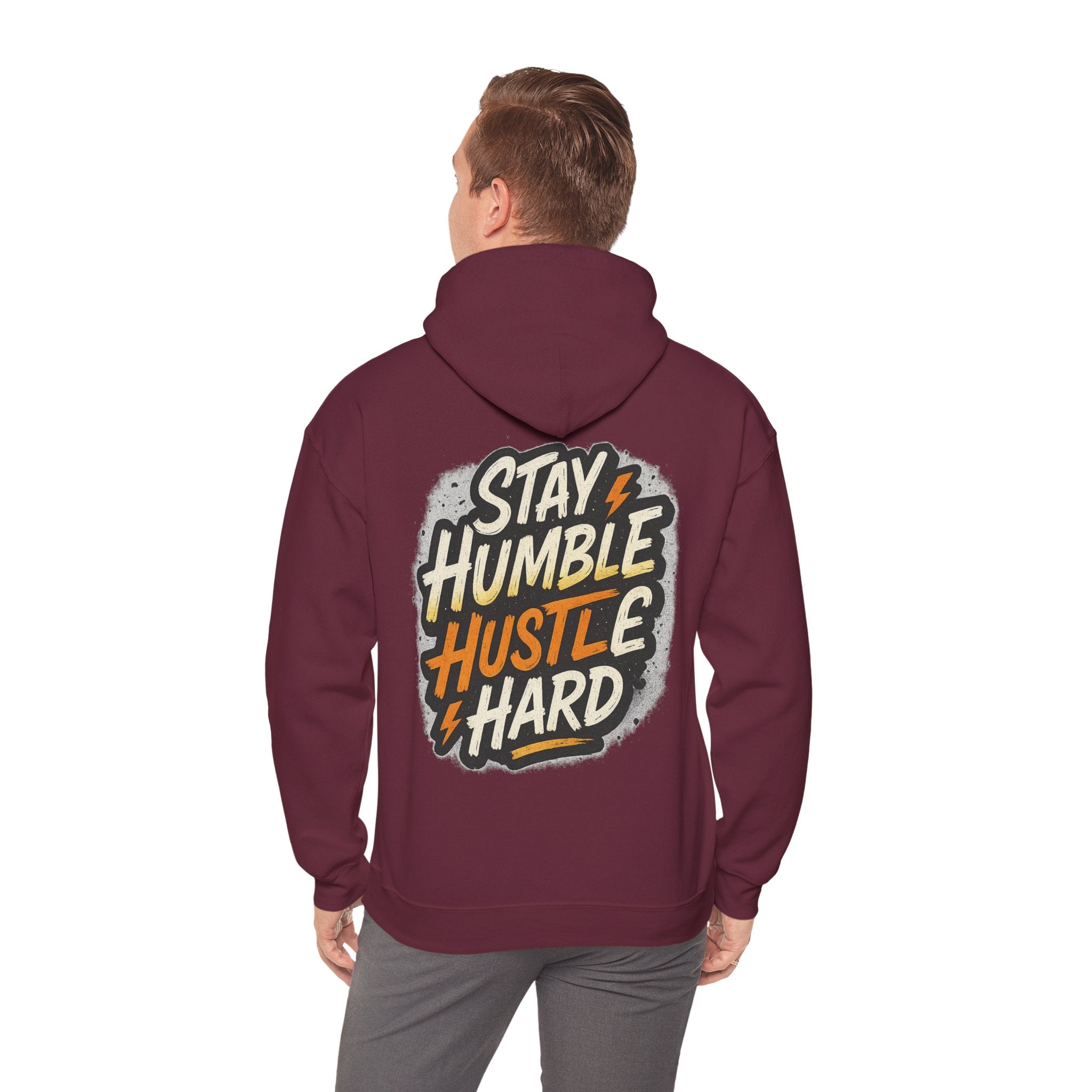 Stay Humble Hustle Hard Hoodie – Inspirational Unisex Sweatshirt, Motivational Apparel, Cozy Hoodie Gift for Students & Go-Getters