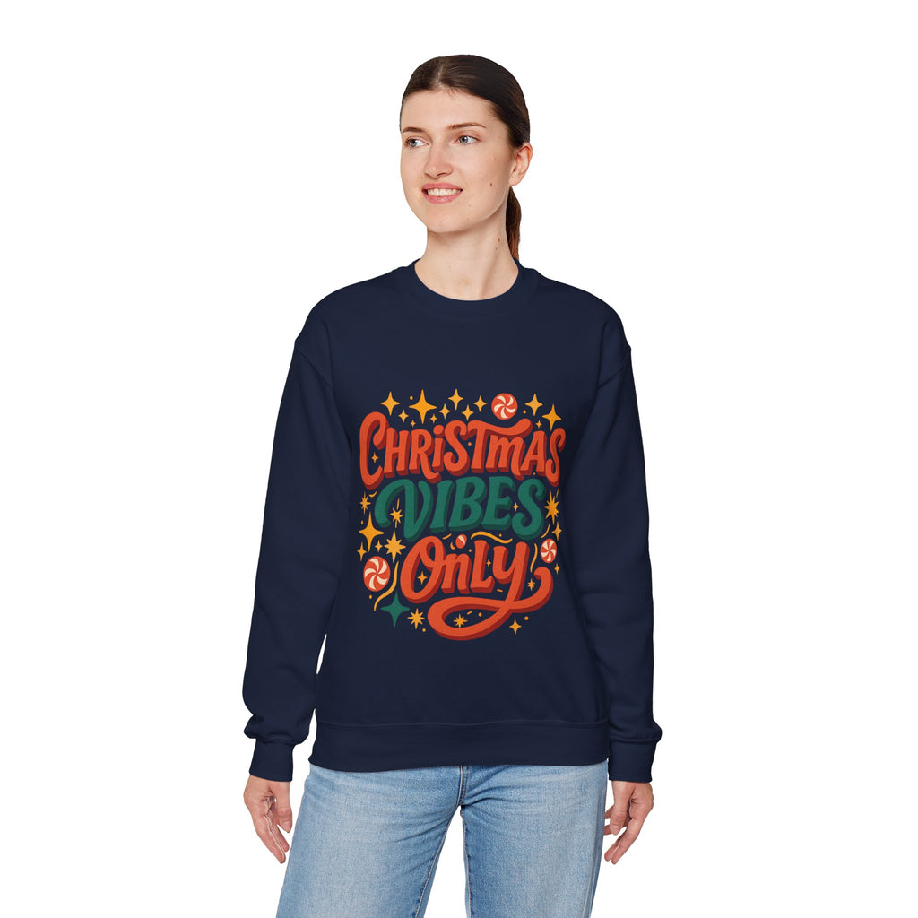 Christmas Vibes Crewneck Sweatshirt | Holiday Sweatshirt, Cozy Gift, Xmas Apparel, Festive Fashion, Comfortable Sweater