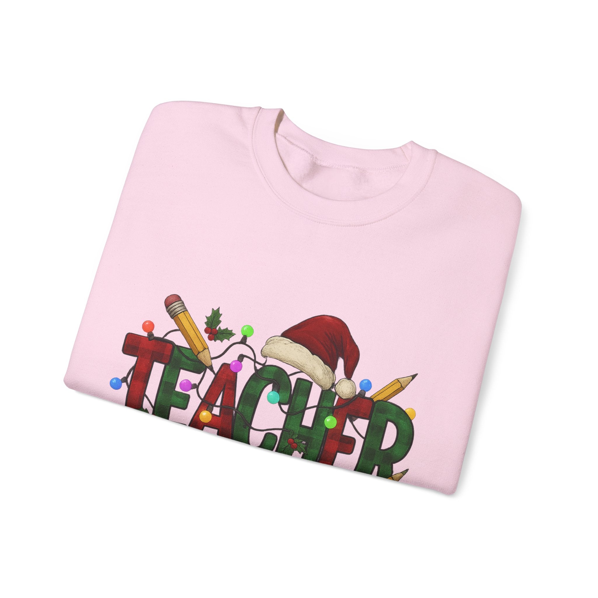 Festive Teacher Sweatshirt: Cozy Gift for Educators, Holiday Apparel, Classroom Style, Warm Winter Wear, Teacher Appreciation