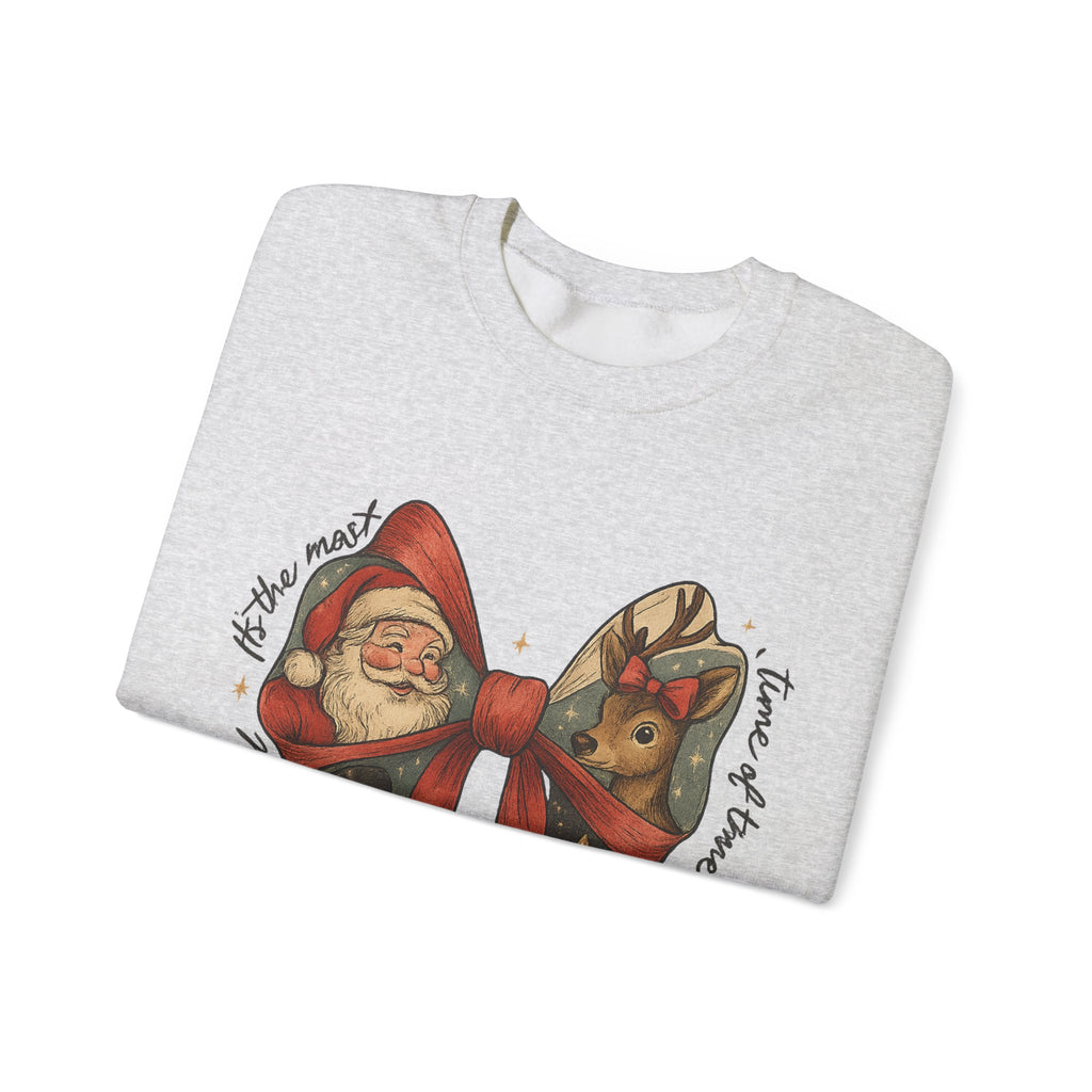 Festive Holiday Crewneck Sweatshirt – Cozy Christmas Pullover, Unisex Winter Apparel, Thoughtful Holiday Gift for Family & Friends