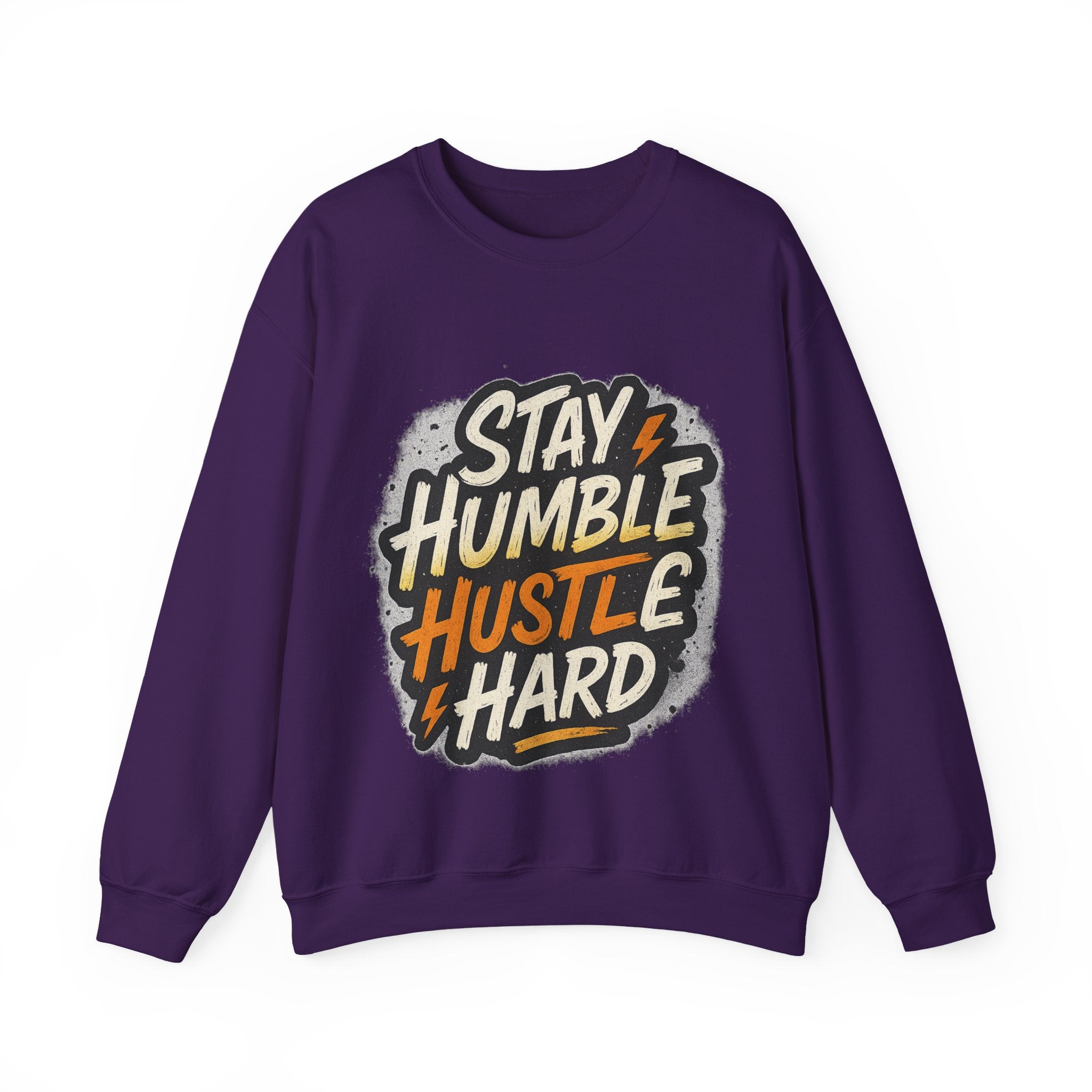 Stay Humble Hustle Hard Crewneck Sweatshirt | Motivational Unisex Sweatshirt | Inspirational Gift | Positive Quote Apparel