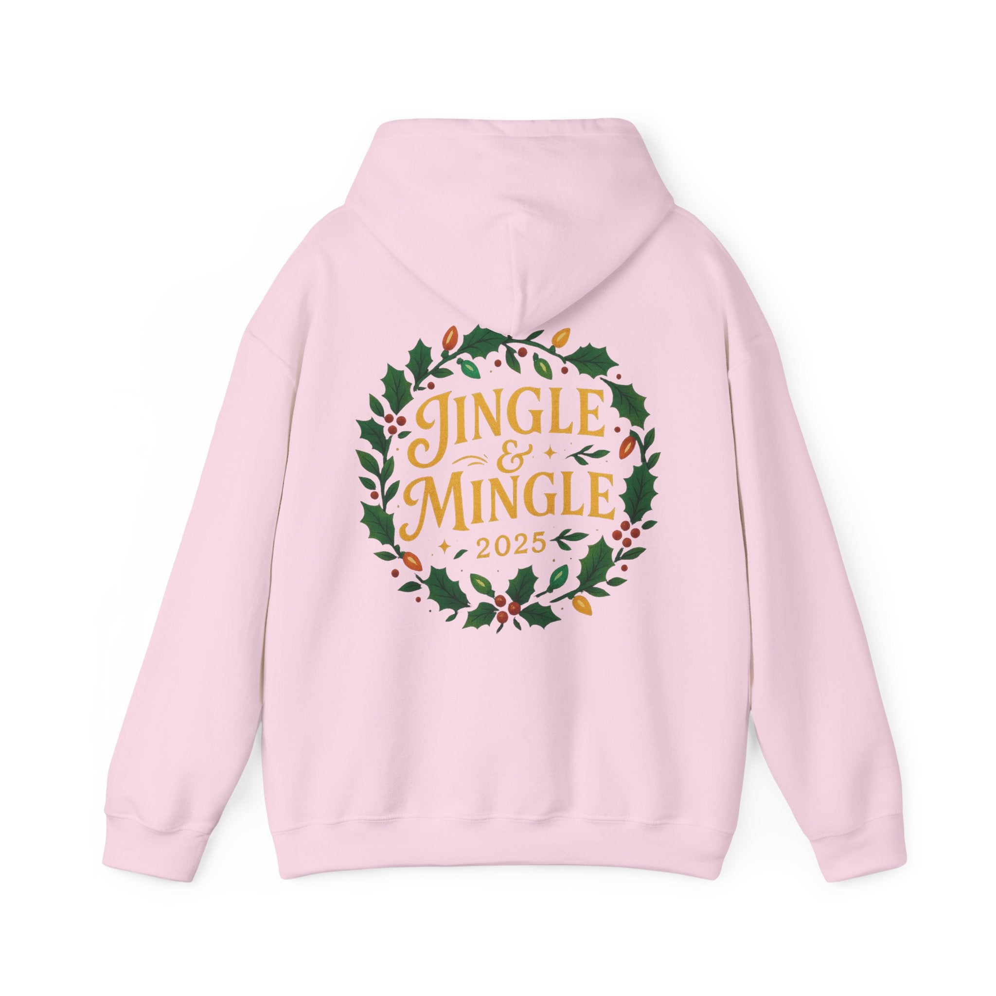 Jingle & Mingle Hooded Sweatshirt | Cozy Holiday Sweatshirt, Christmas Gift, Unisex Hoodie, Seasonal Apparel, Winter Wear