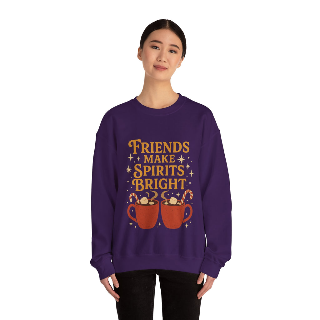 Cozy Friendship Sweatshirt, Unisex Crewneck, Holiday Gift, Comfortable Pullover, Warm Layer, Coffee Lovers Gift