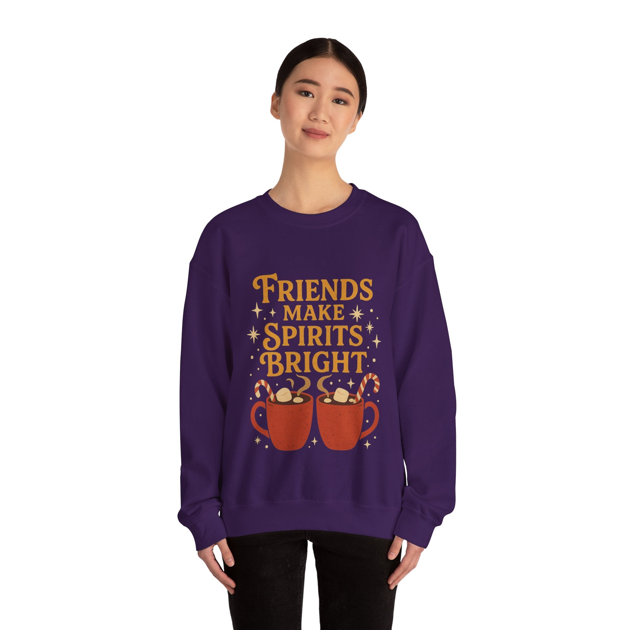 Cozy Friendship Sweatshirt, Unisex Crewneck, Holiday Gift, Comfortable Pullover, Warm Layer, Coffee Lovers Gift