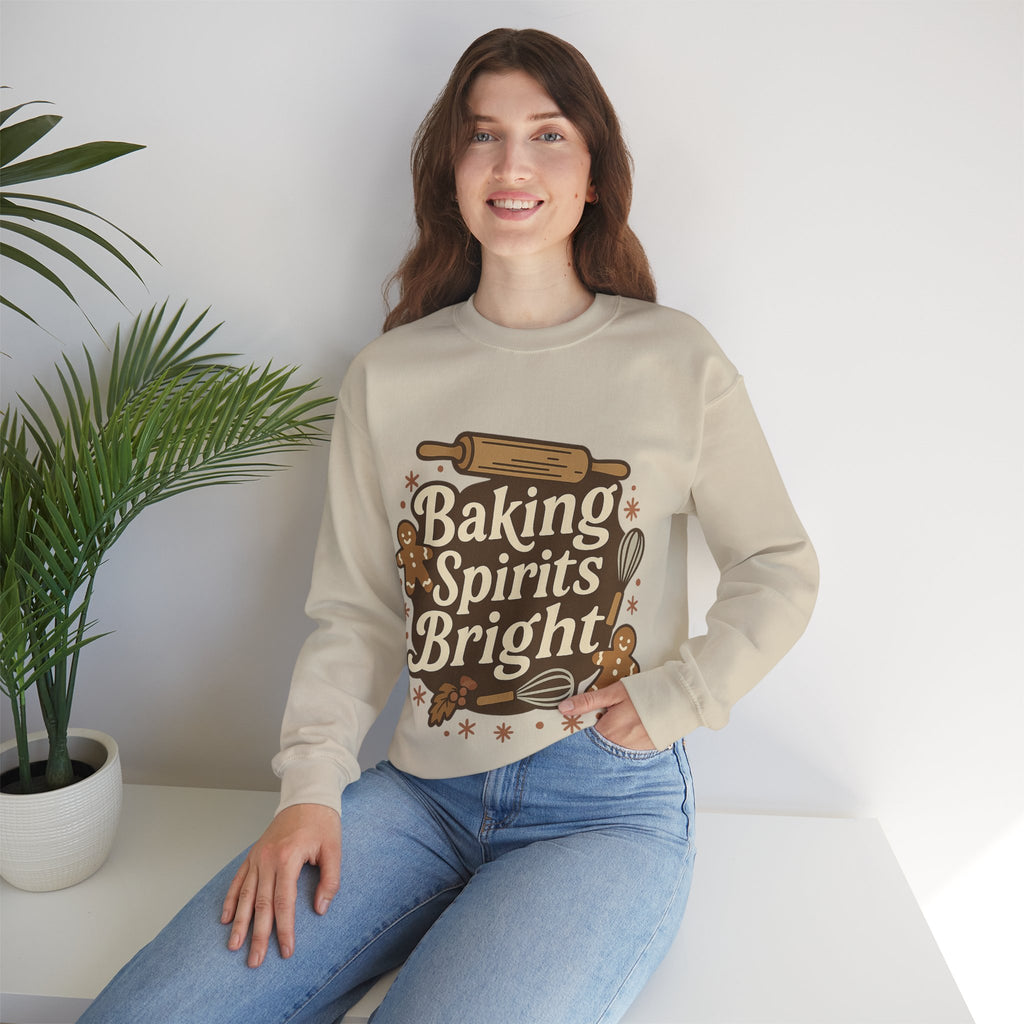 Festive Baking Sweatshirt - Unisex Heavy Blend™, Cozy Crew for the Holidays, Christmas Gift, Baking Enthusiast, Family Gatherings, [...]