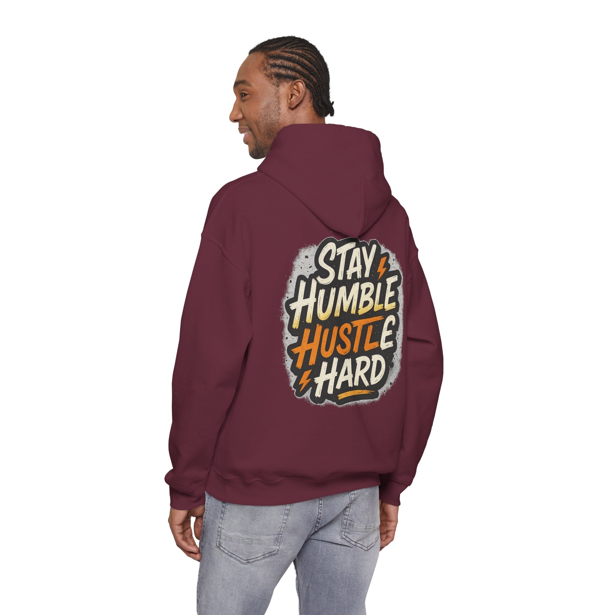 Stay Humble Hustle Hard Hoodie – Inspirational Unisex Sweatshirt, Motivational Apparel, Cozy Hoodie Gift for Students & Go-Getters