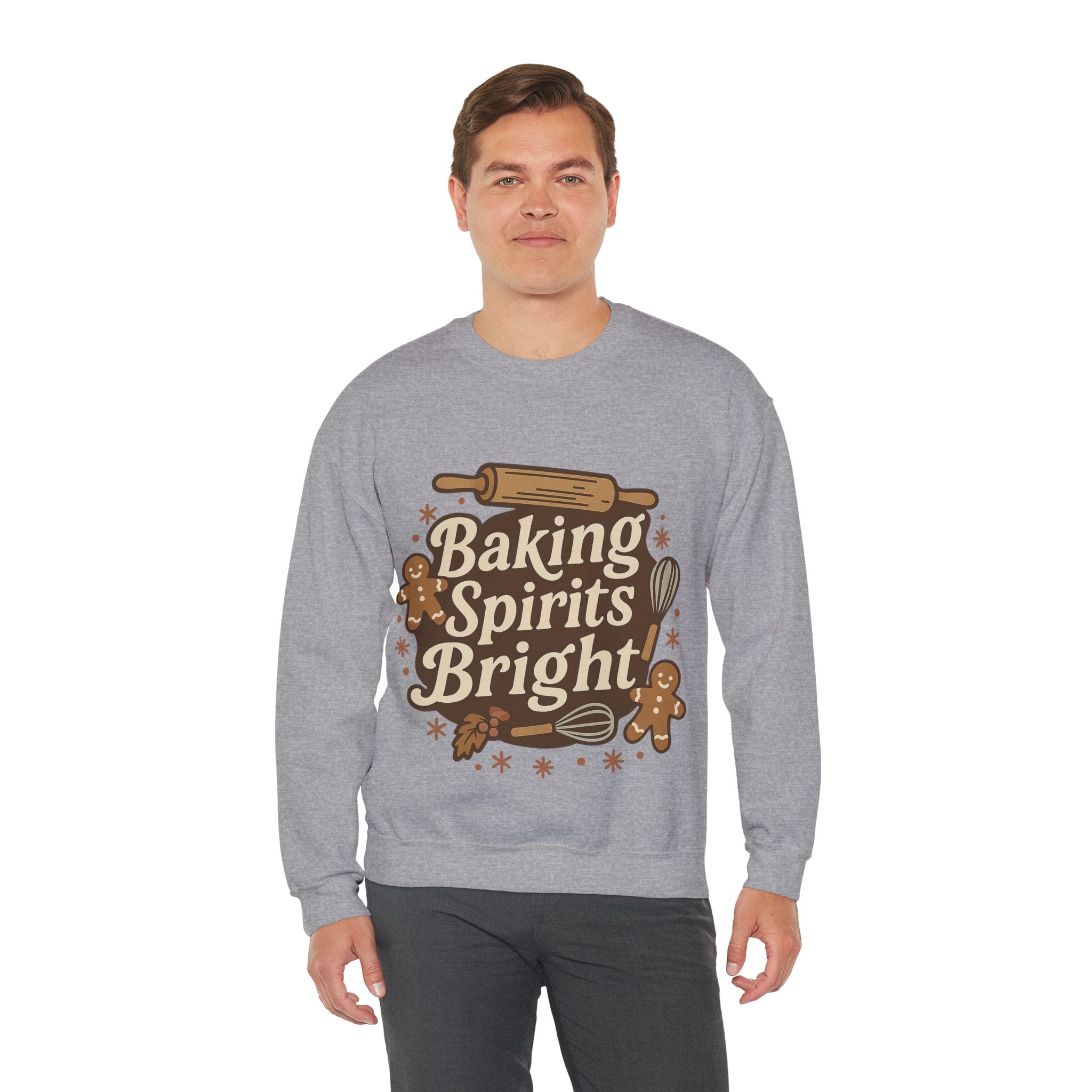 Festive Baking Sweatshirt - Unisex Heavy Blend™, Cozy Crew for the Holidays, Christmas Gift, Baking Enthusiast, Family Gatherings, [...]