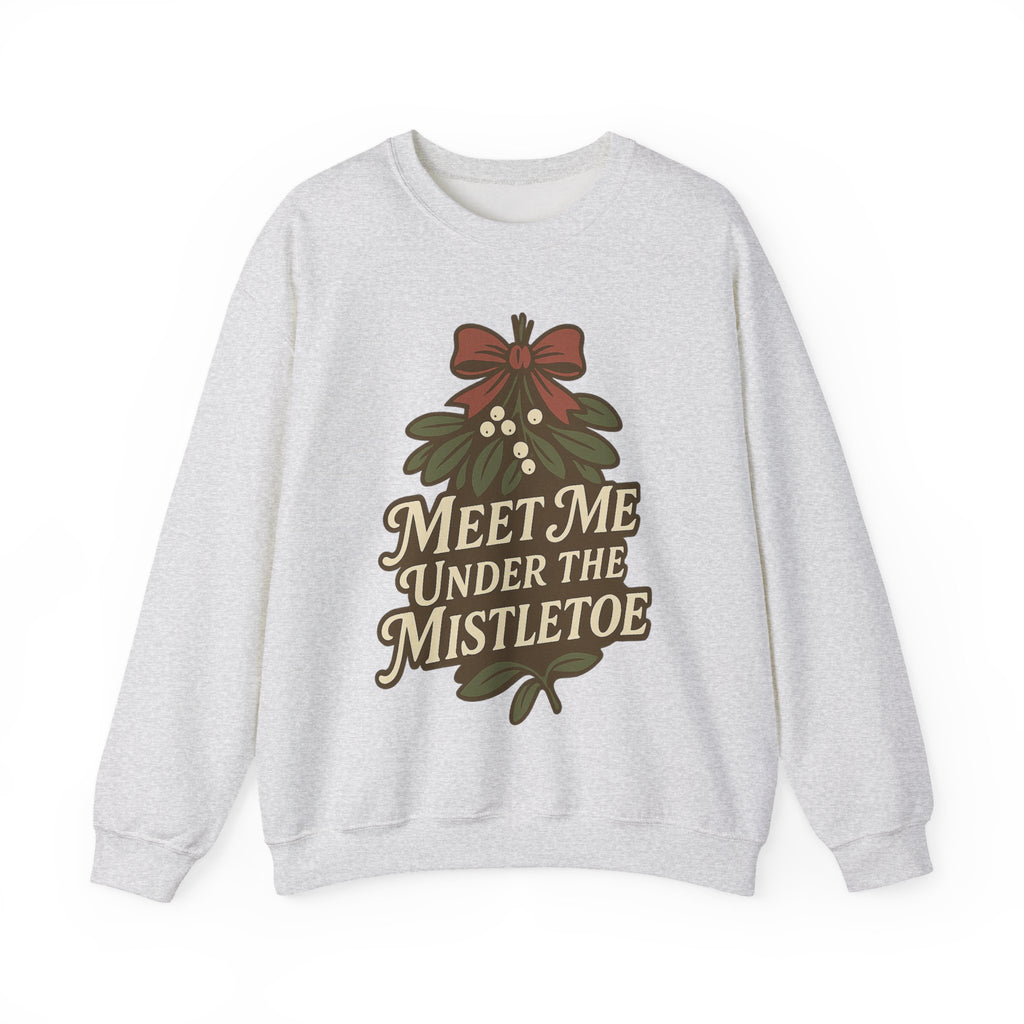 Mistletoe Crewneck Sweatshirt - Cozy Holiday Wear for Couples, Christmas Gift, Winter Apparel, Cute Sweater, Festive Outfit