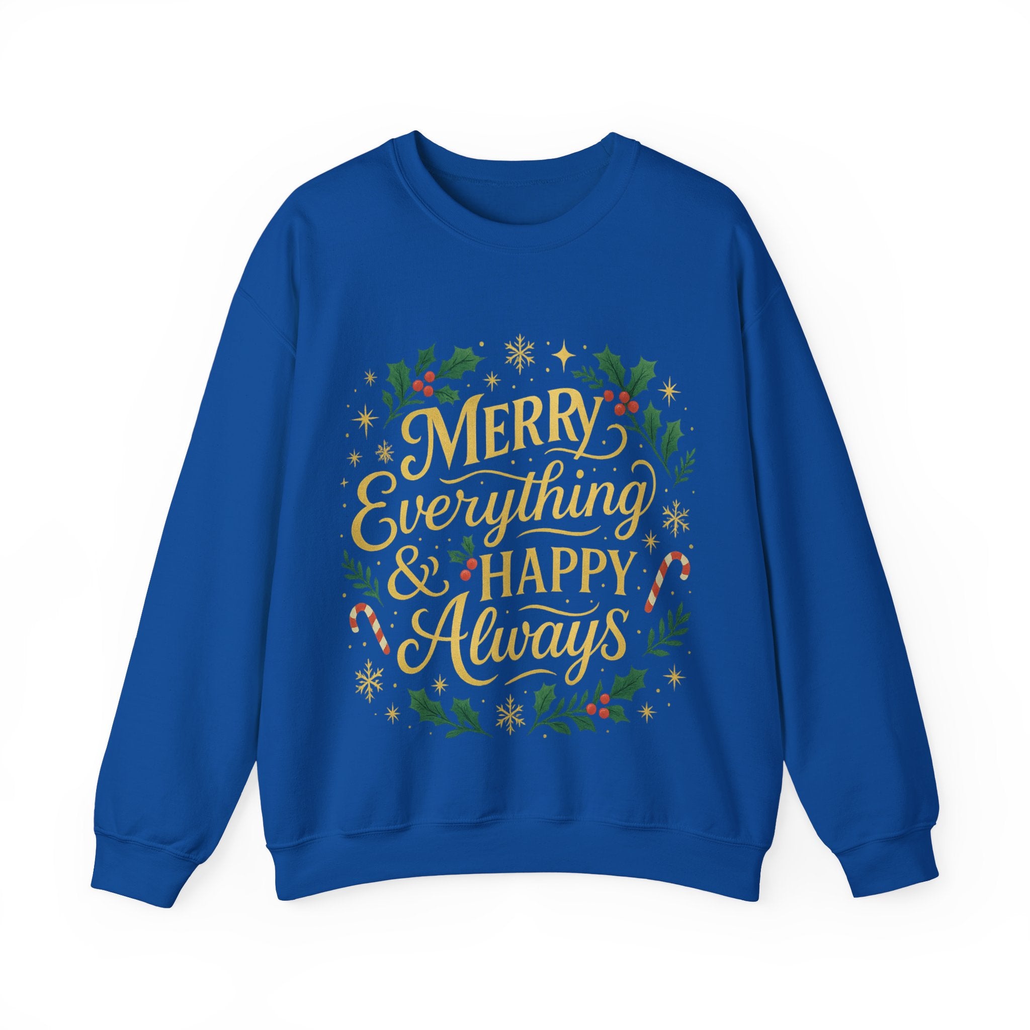 Merry Everything Crewneck Sweatshirt, Christmas Gift, Holiday Apparel, Unisex Sweater, Cozy Winter Wear