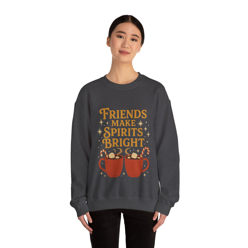 Cozy Friendship Sweatshirt, Unisex Crewneck, Holiday Gift, Comfortable Pullover, Warm Layer, Coffee Lovers Gift